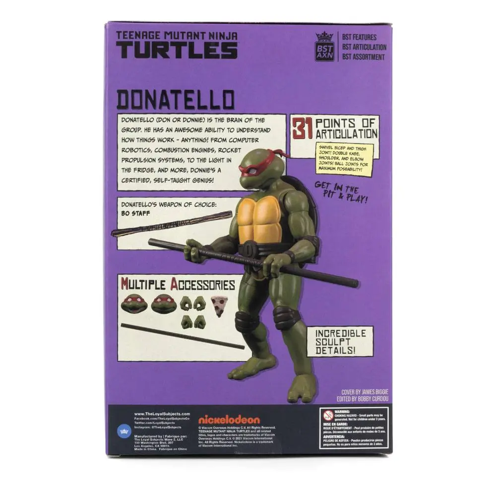 Teenage Mutant Ninja Turtles BST AXN x IDW Action Figure & Comic Book Donatella Exclusive 13 cm termékfotó