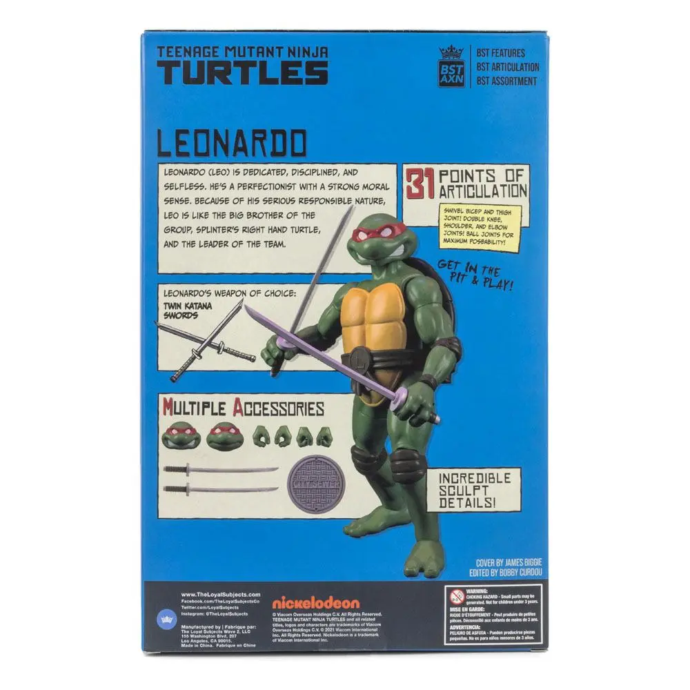 Teenage Mutant Ninja Turtles BST AXN x IDW Action Figure &amp; Comic Book Leonardo Exclusive 13 cm product photo