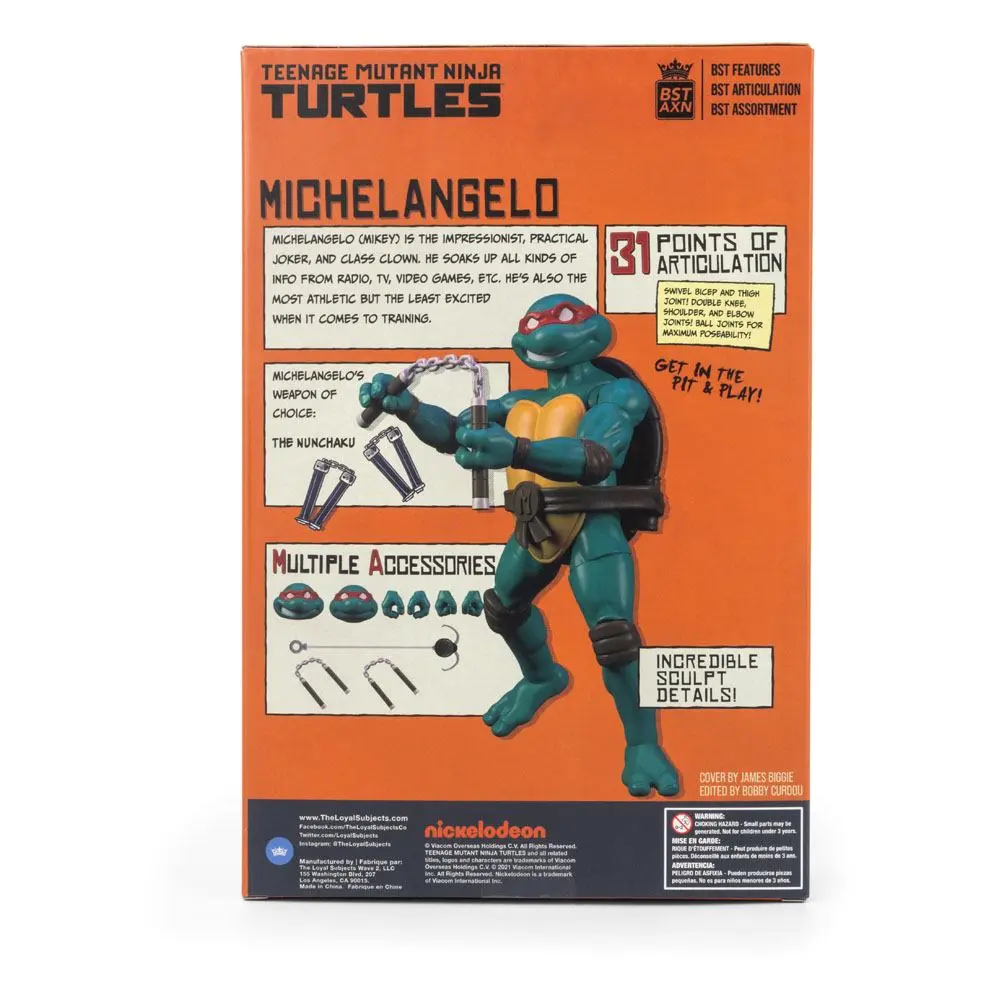 Teenage Mutant Ninja Turtles BST AXN x IDW Action Figure &amp; Comic Book Michelangelo Exclusive 13 cm product photo