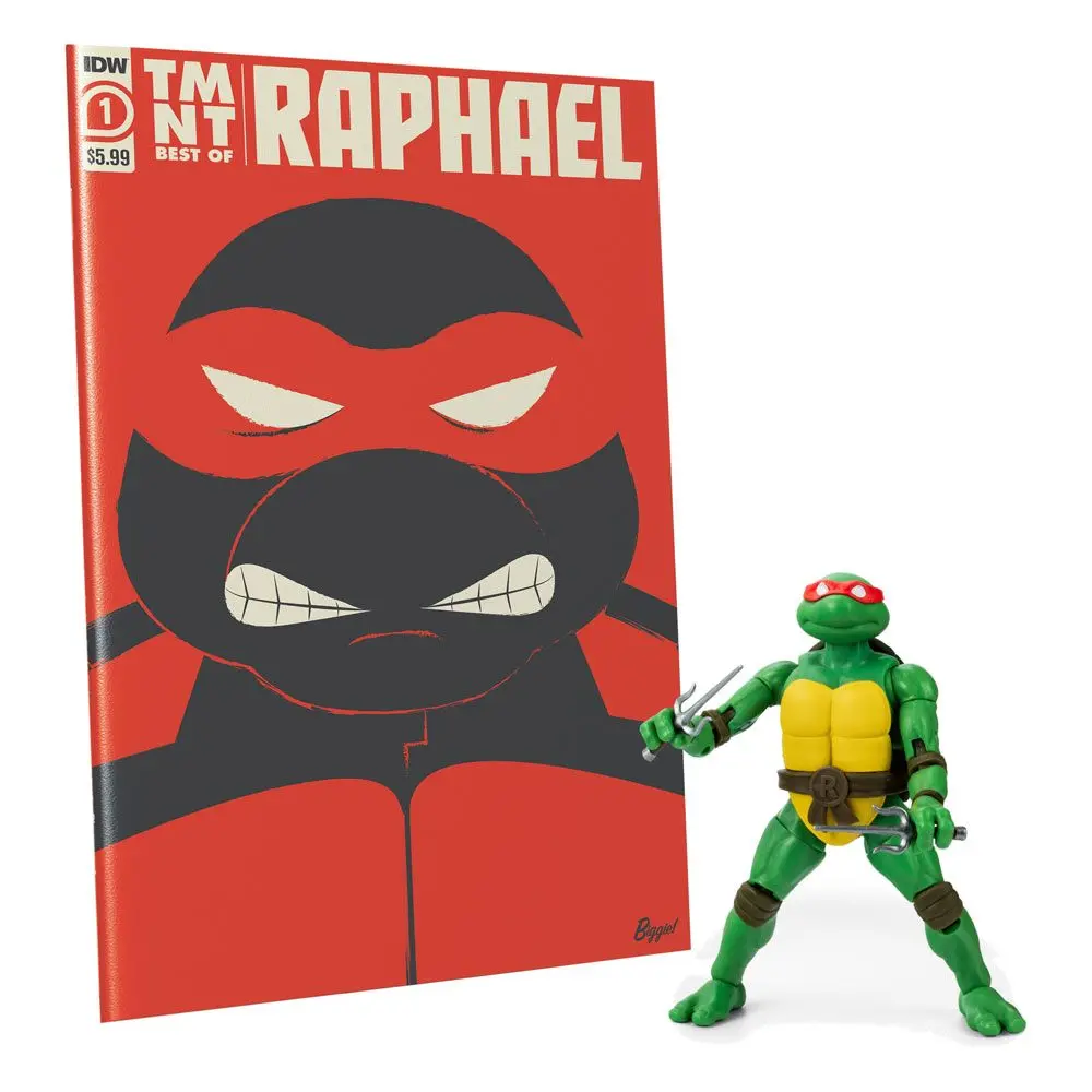 Teenage Mutant Ninja Turtles BST AXN x IDW Action Figure &amp; Comic Book Raphael Exclusive 13 cm product photo