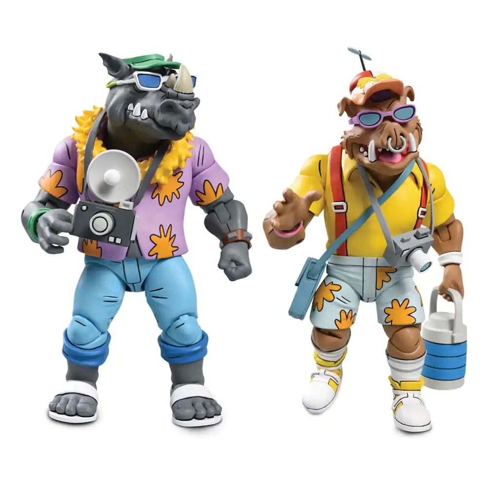 Teenage Mutant Ninja Turtles (Cartoon 1980) Action Figure 2 Pack Vacation Bebop and Rocksteady 18 cm termékfotó