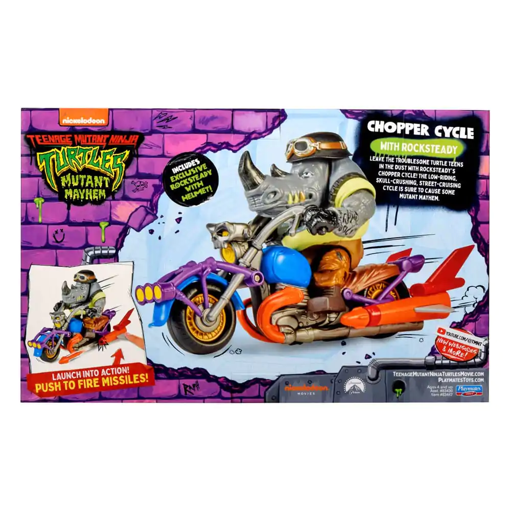 Teenage Mutant Ninja Turtles Action Figure Chopper mit Rocksteady termékfotó