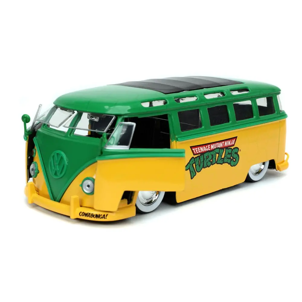 Teenage Mutant Ninja Turtles Hollywood Rides Diecast Model 1/24 1962 VW Bus with Leonardo Figur product photo