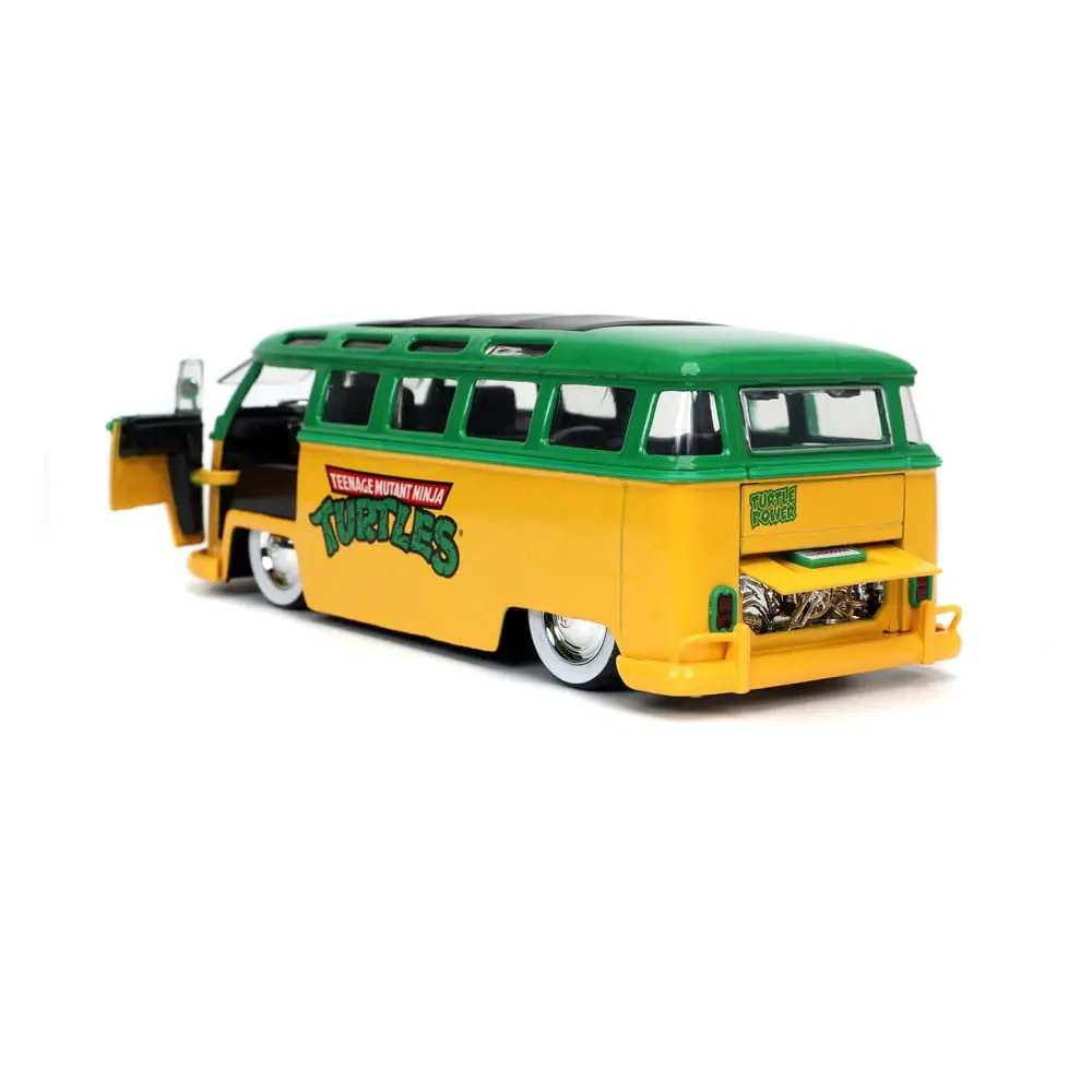 Teenage Mutant Ninja Turtles Hollywood Rides Diecast Model 1/24 1962 VW Bus with Leonardo Figur product photo