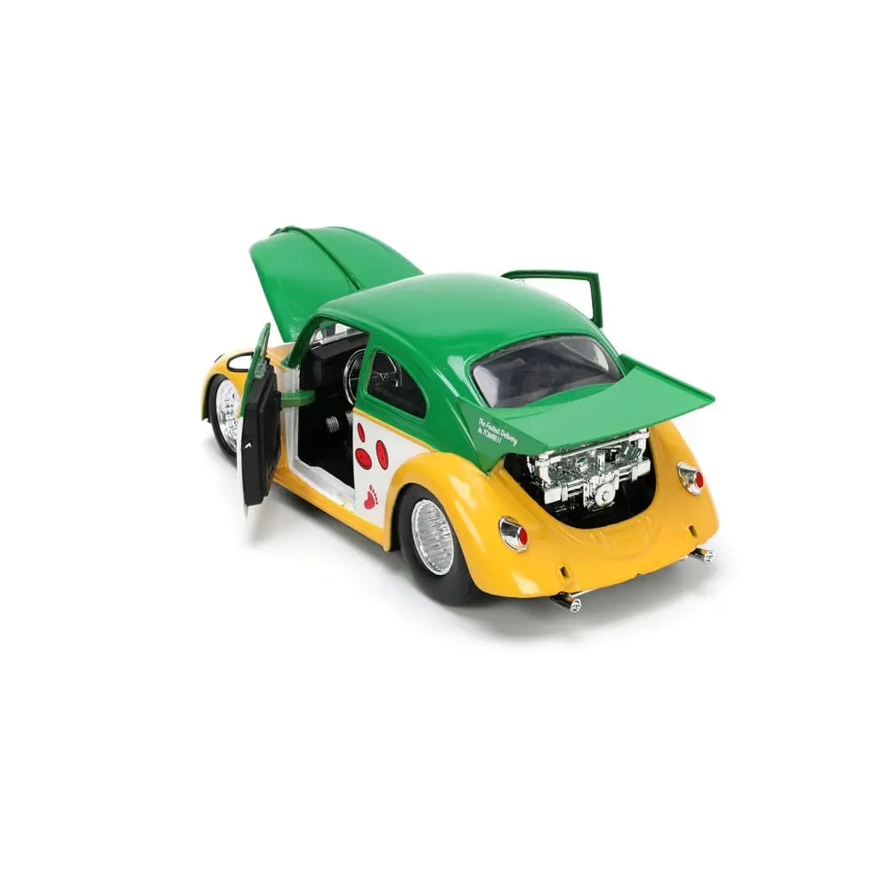 Teenage Mutant Ninja Turtles Hollywood Rides Diecast Model 1/24 VW Drag Beetle with Michelangelo Figur product photo