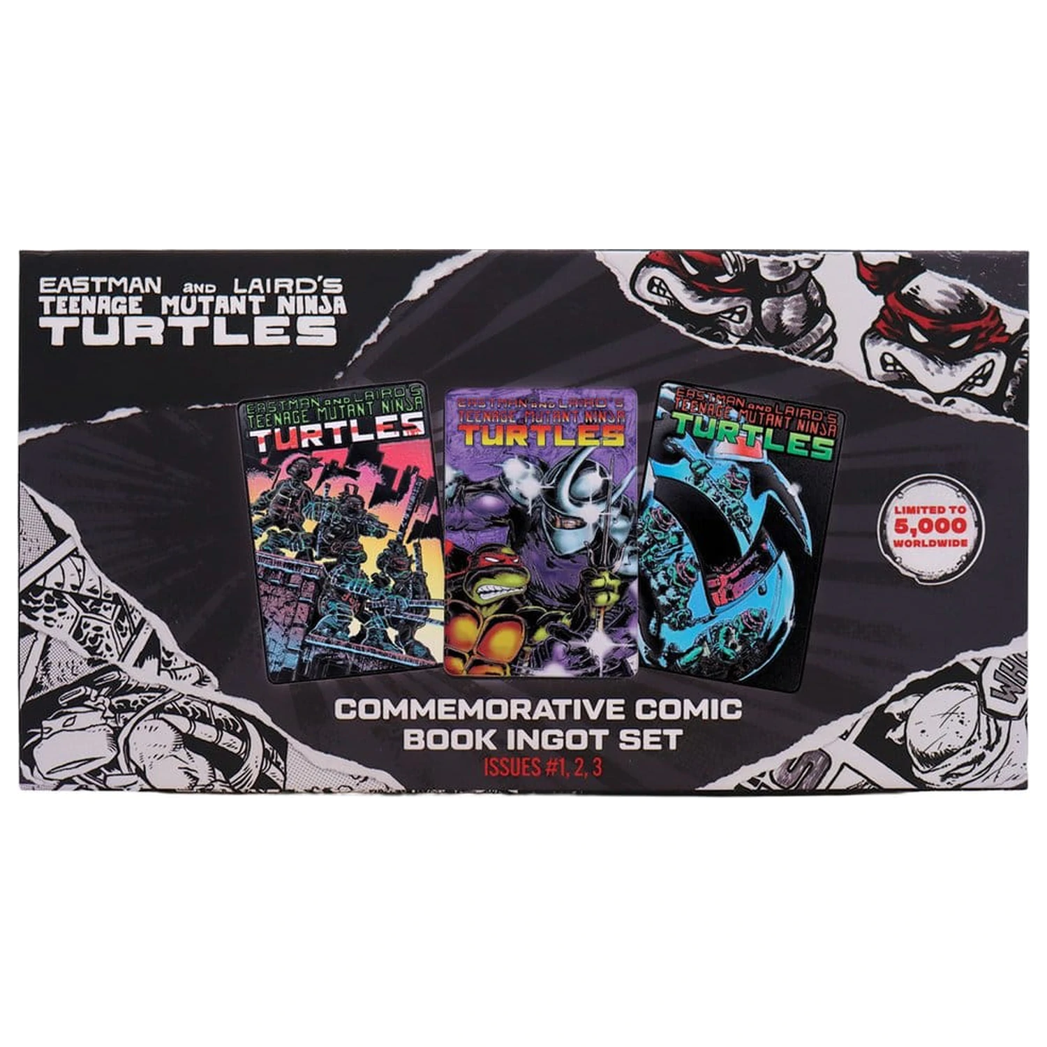 Teenage Mutant Ninja Turtles Ingot Set of Three Comic Book Cover Ingots Limited Edition product photo