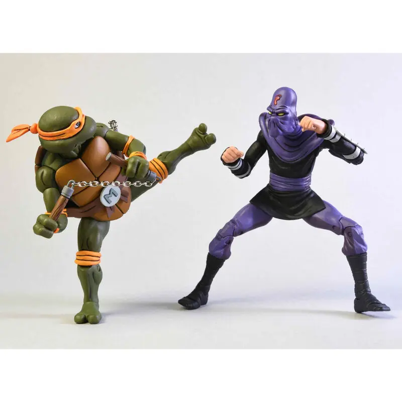 Teenage Mutant Ninja Turtles Michelangelo and Foot Soldier pack 2 figures 18cm product photo
