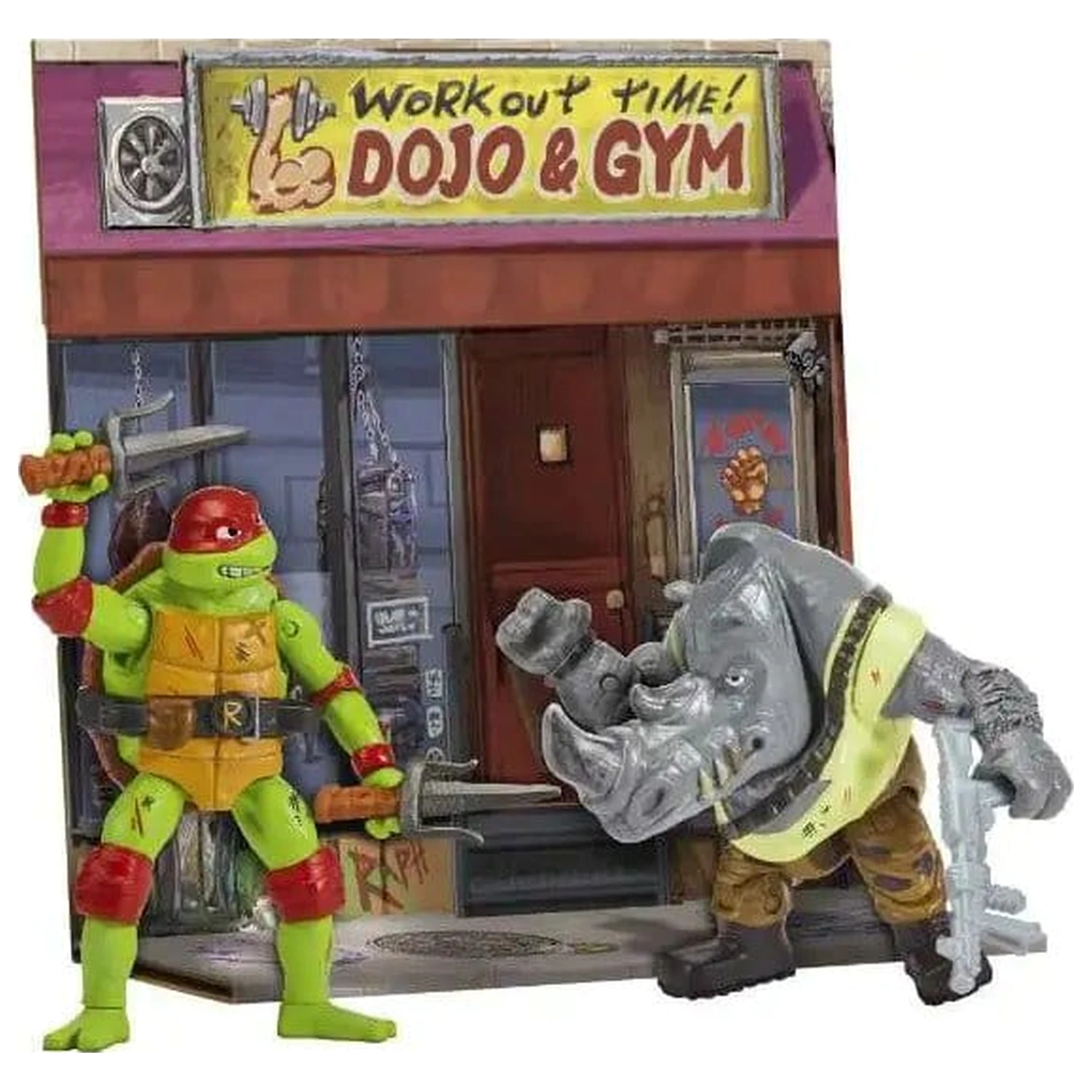 Teenage Mutant Ninja Turtles: Mutant Mayhem Battle Pack Action Figures Raphael vs. Rocksteady 11 cm product photo