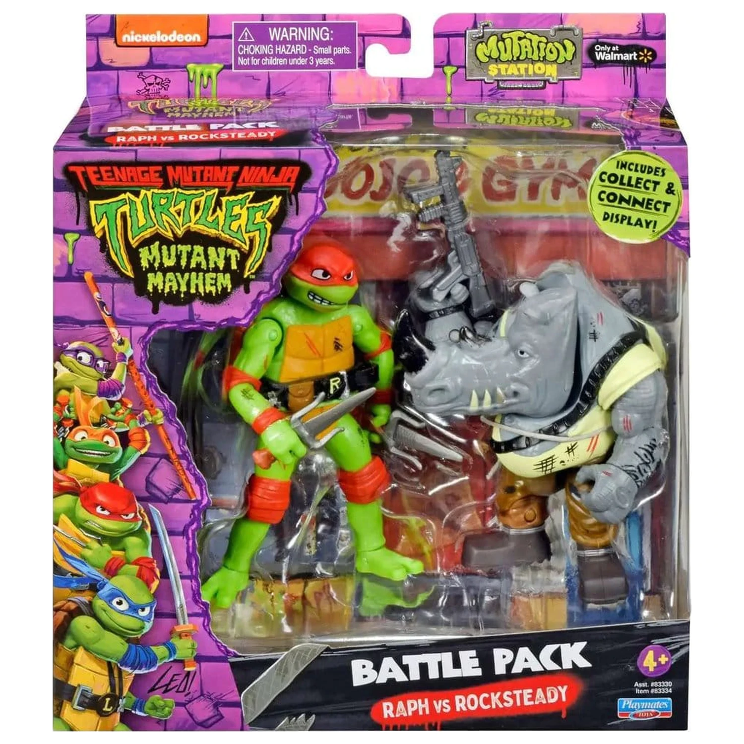 Teenage Mutant Ninja Turtles: Mutant Mayhem Battle Pack Action Figures Raphael vs. Rocksteady 11 cm product photo
