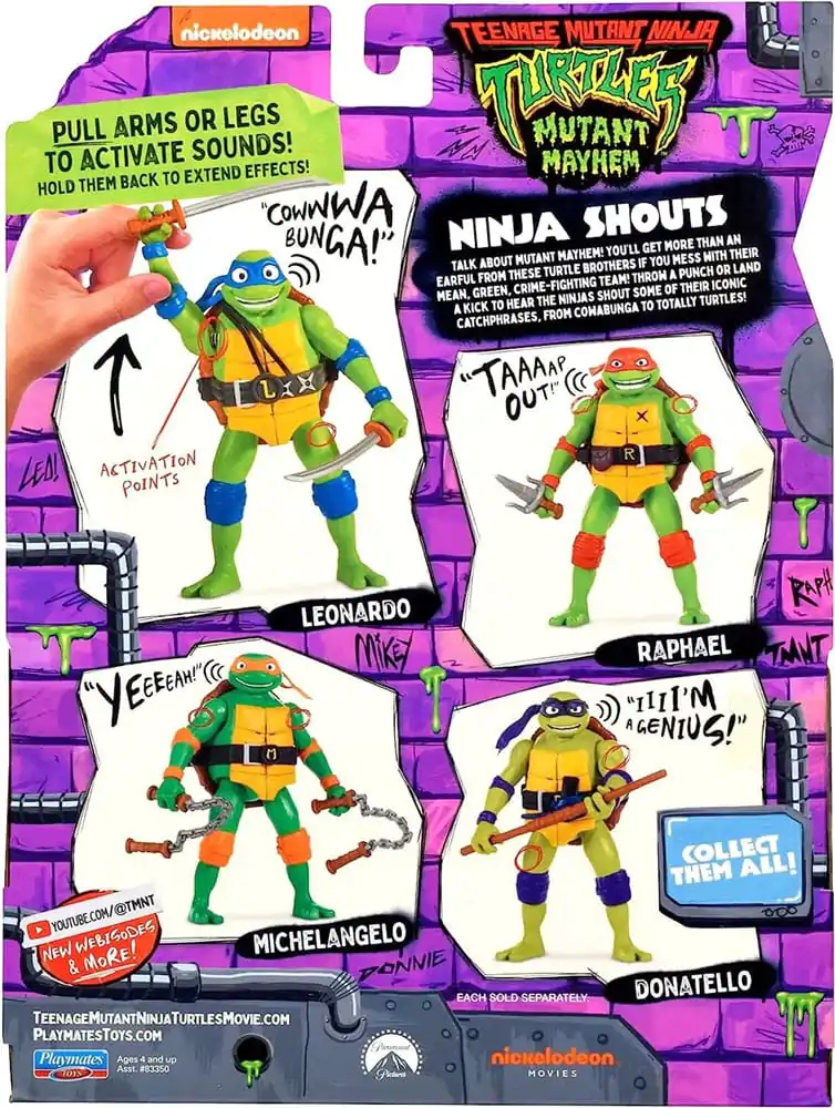 Teenage Mutant Ninja Turtles: Mutant Mayhem Ninja Shouts Action Figure Donatello 14 cm  product photo