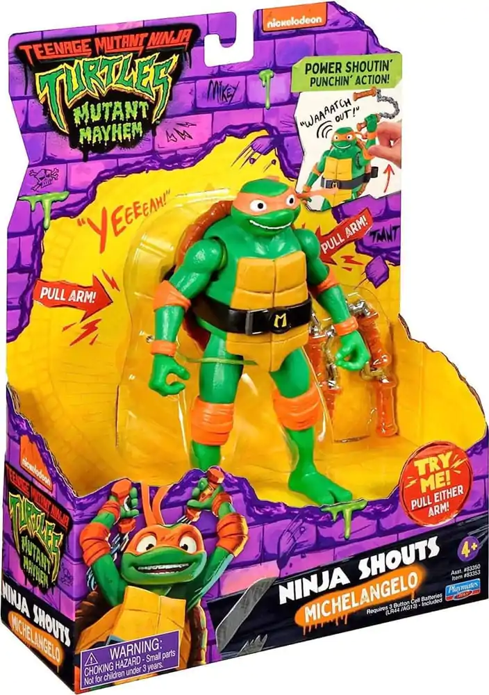 Teenage Mutant Ninja Turtles: Mutant Mayhem Ninja Shouts Action Figure Michelangelo 14 cm  product photo