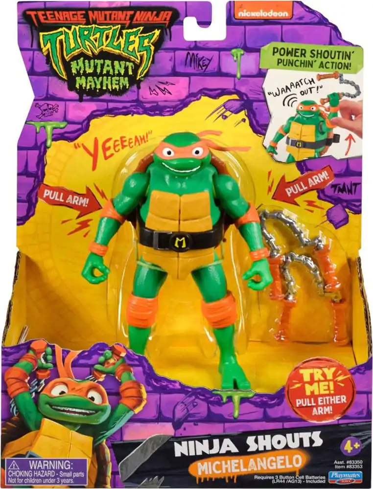 Teenage Mutant Ninja Turtles: Mutant Mayhem Ninja Shouts Action Figure Michelangelo 14 cm  product photo