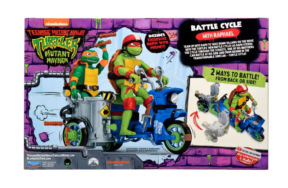 Teenage Mutant Ninja Turtles: Mutant Mayhem Action Figure Raphael & Scooter with Sidecar 11 cm product photo