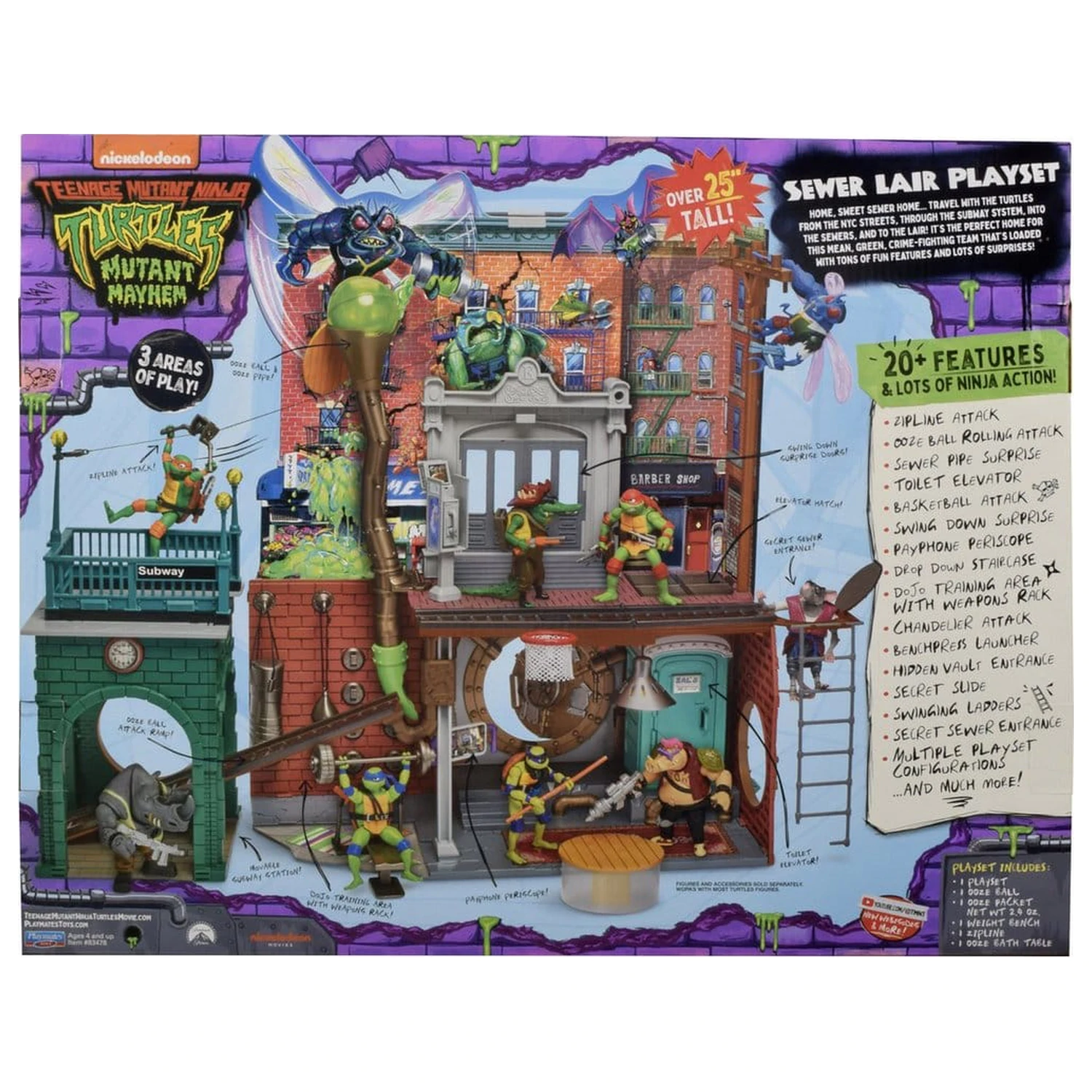 Teenage Mutant Ninja Turtles: Mutant Mayhem Playset Sewer Lair New Version product photo
