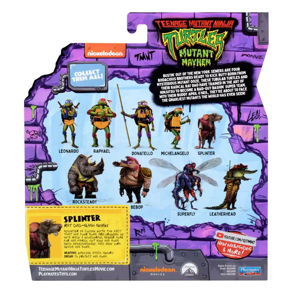 Teenage Mutant Ninja Turtles: Mutant Mayhem Action Figure Splinter 10 cm product photo