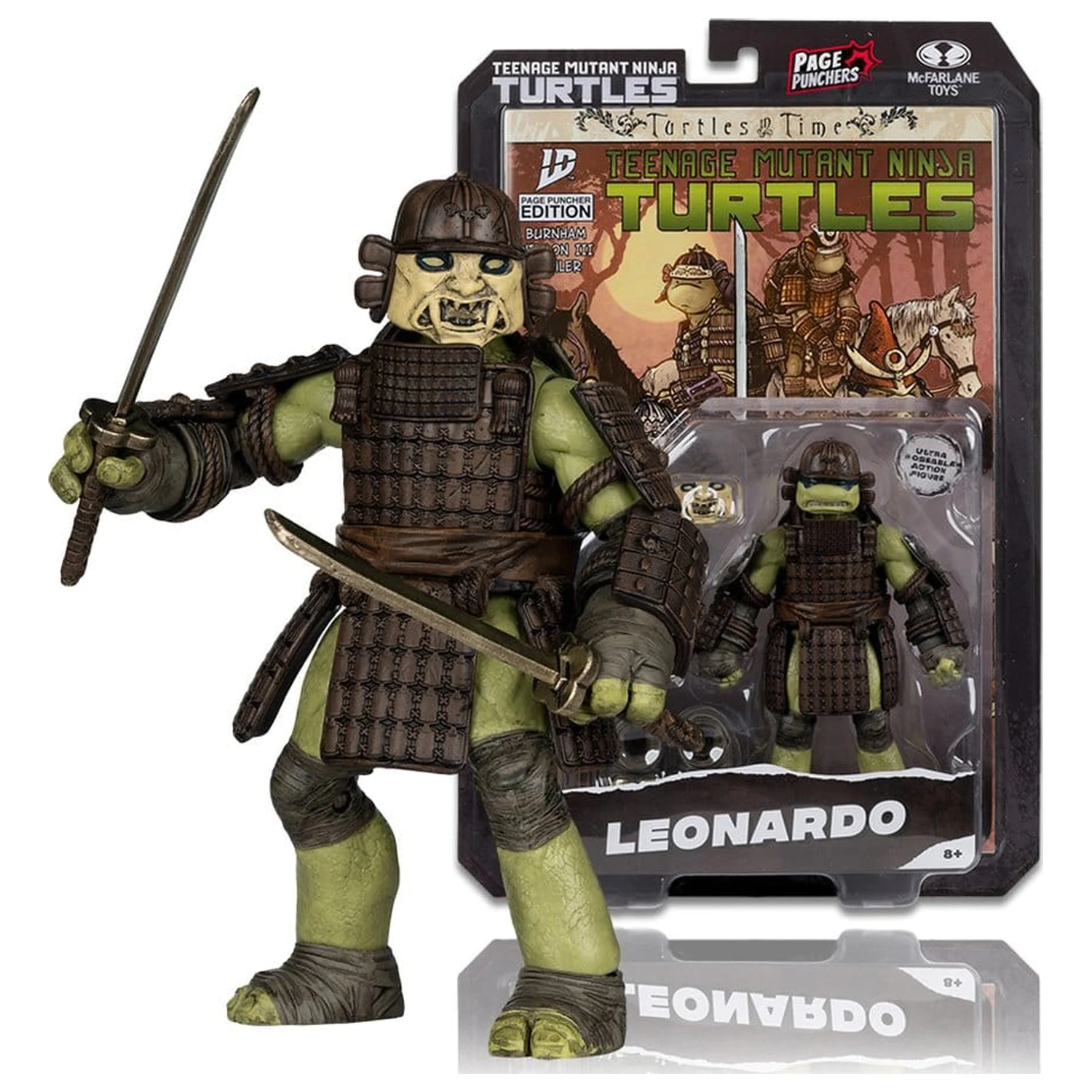 Teenage Mutant Ninja Turtles Page Punchers Action Figure Leonardo (Turtles in Time) 13 cm product photo