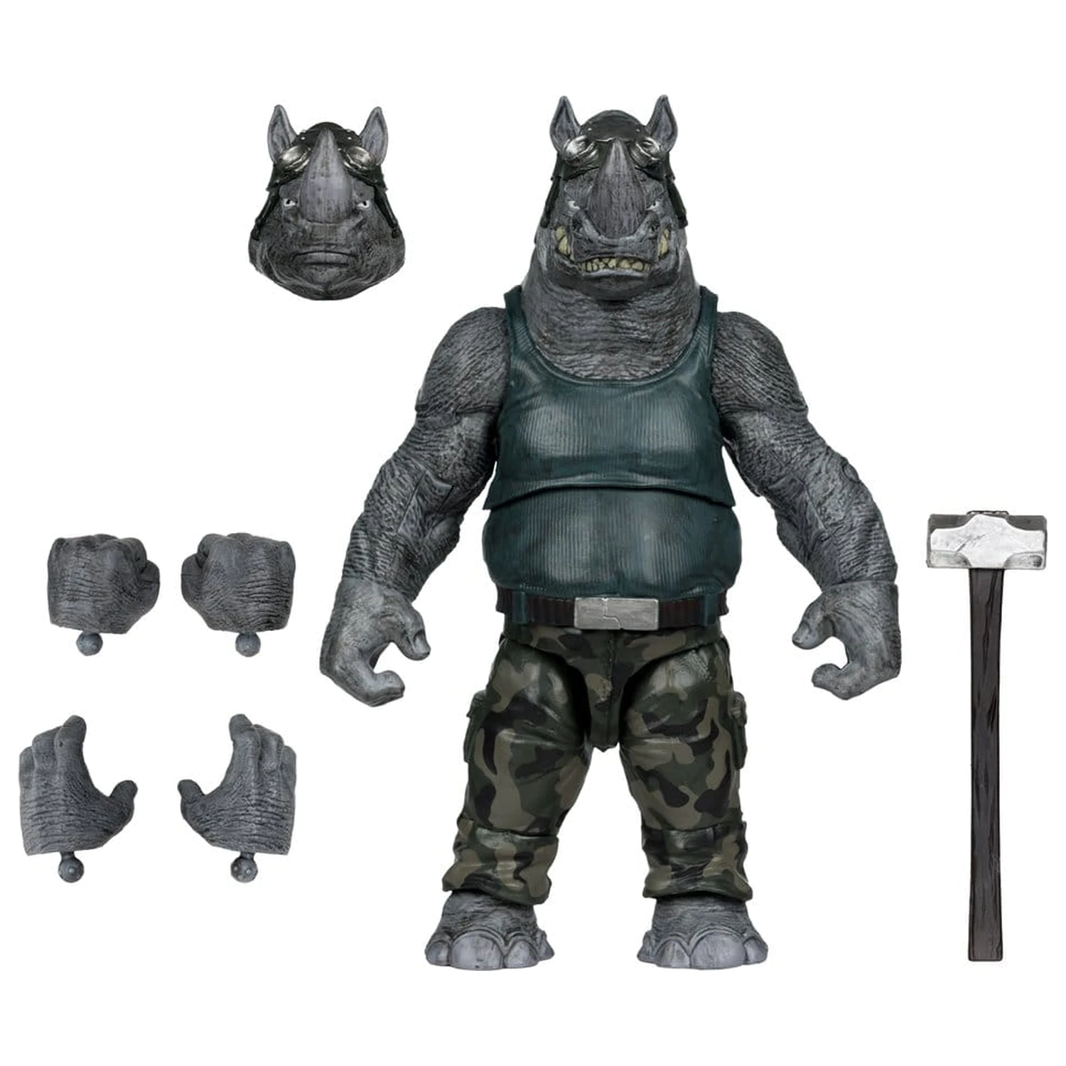 Teenage Mutant Ninja Turtles Page Punchers Action Figure Rocksteady 17 cm product photo