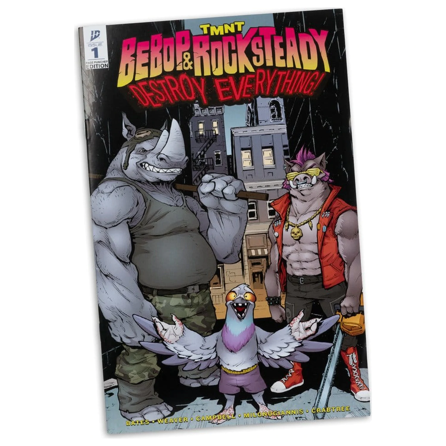 Teenage Mutant Ninja Turtles Page Punchers Action Figure Rocksteady 17 cm product photo