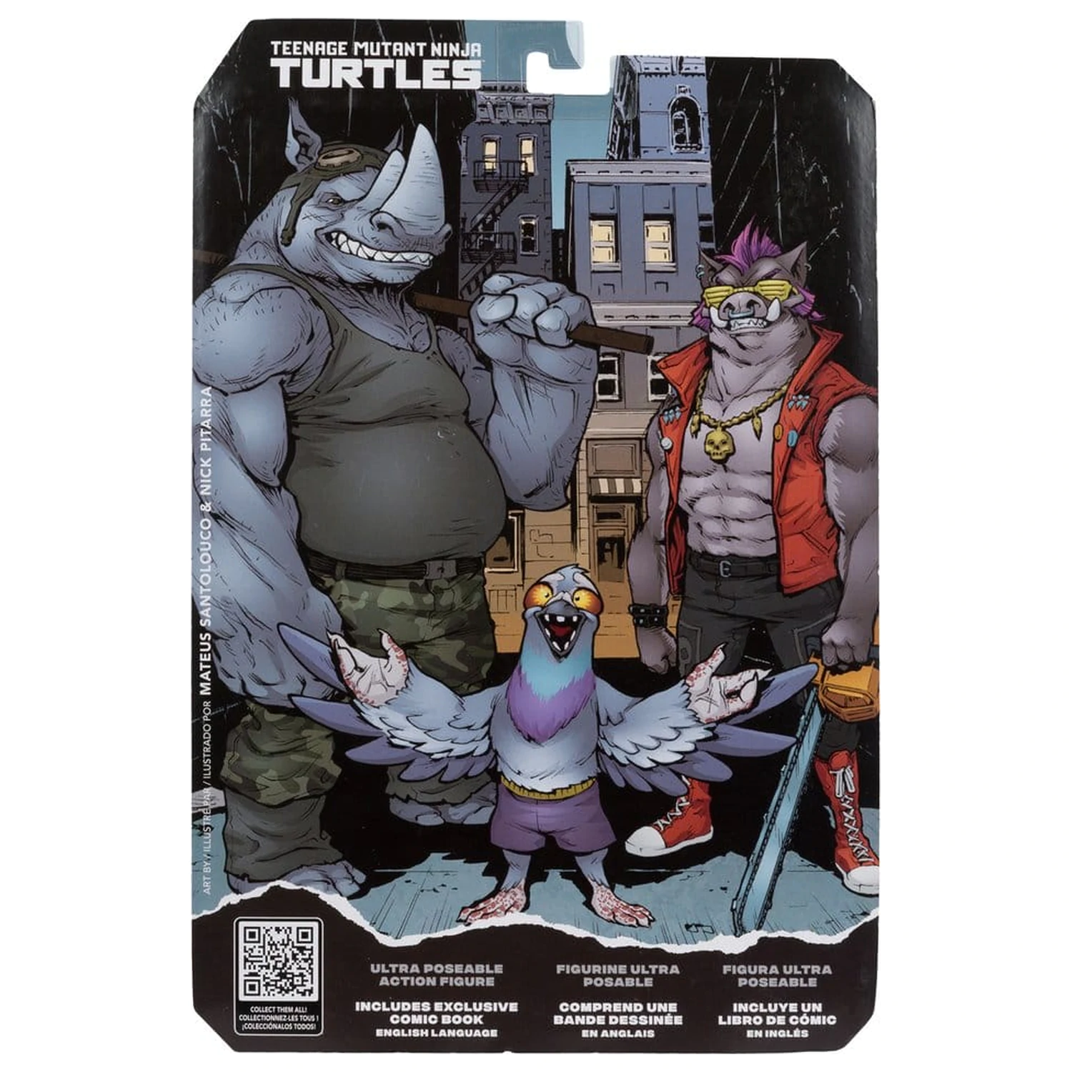 Teenage Mutant Ninja Turtles Page Punchers Action Figure Rocksteady 17 cm product photo