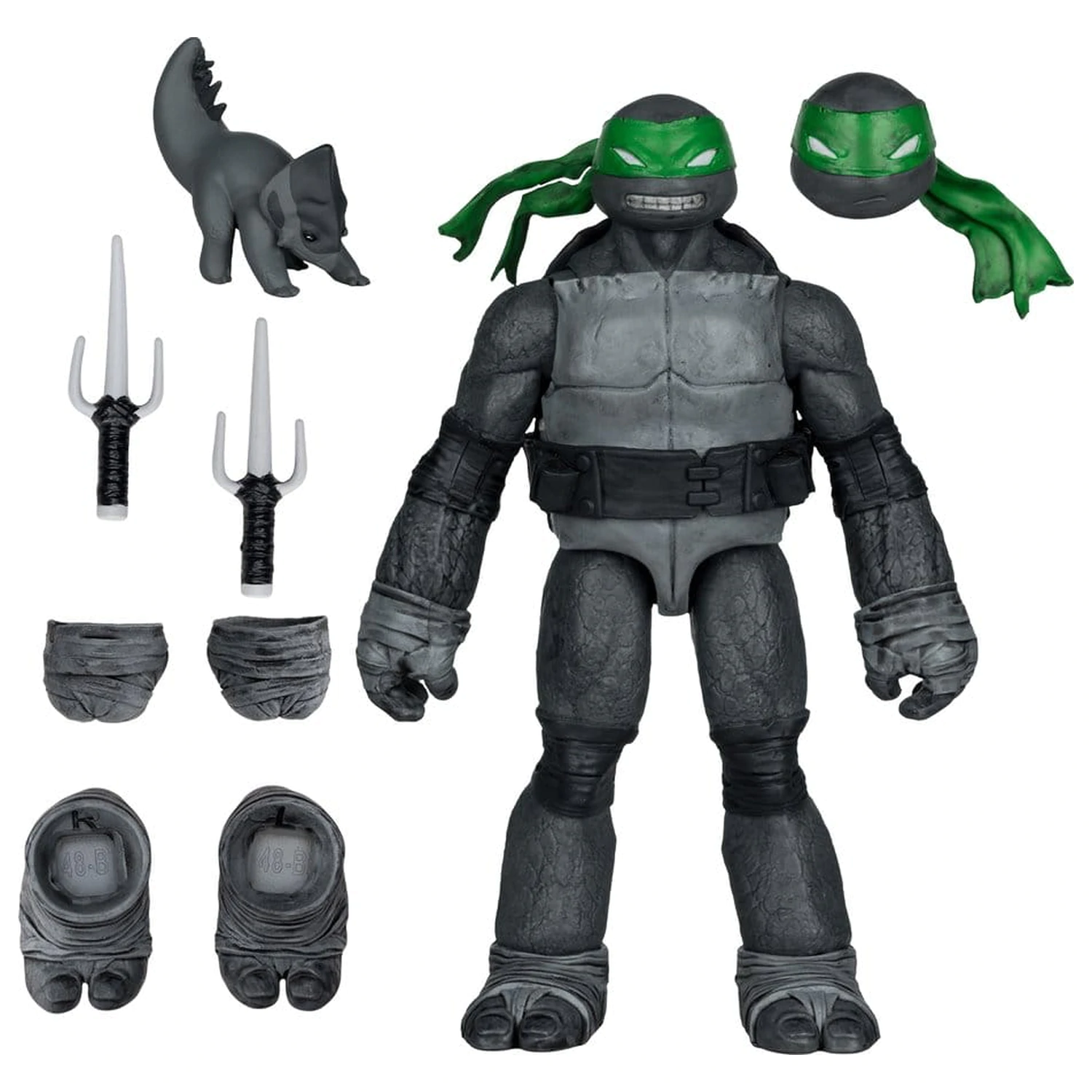 Teenage Mutant Ninja Turtles Page Punchers Action Figure (Black White & Green) (Red Platinum Edition) 13 cm product photo