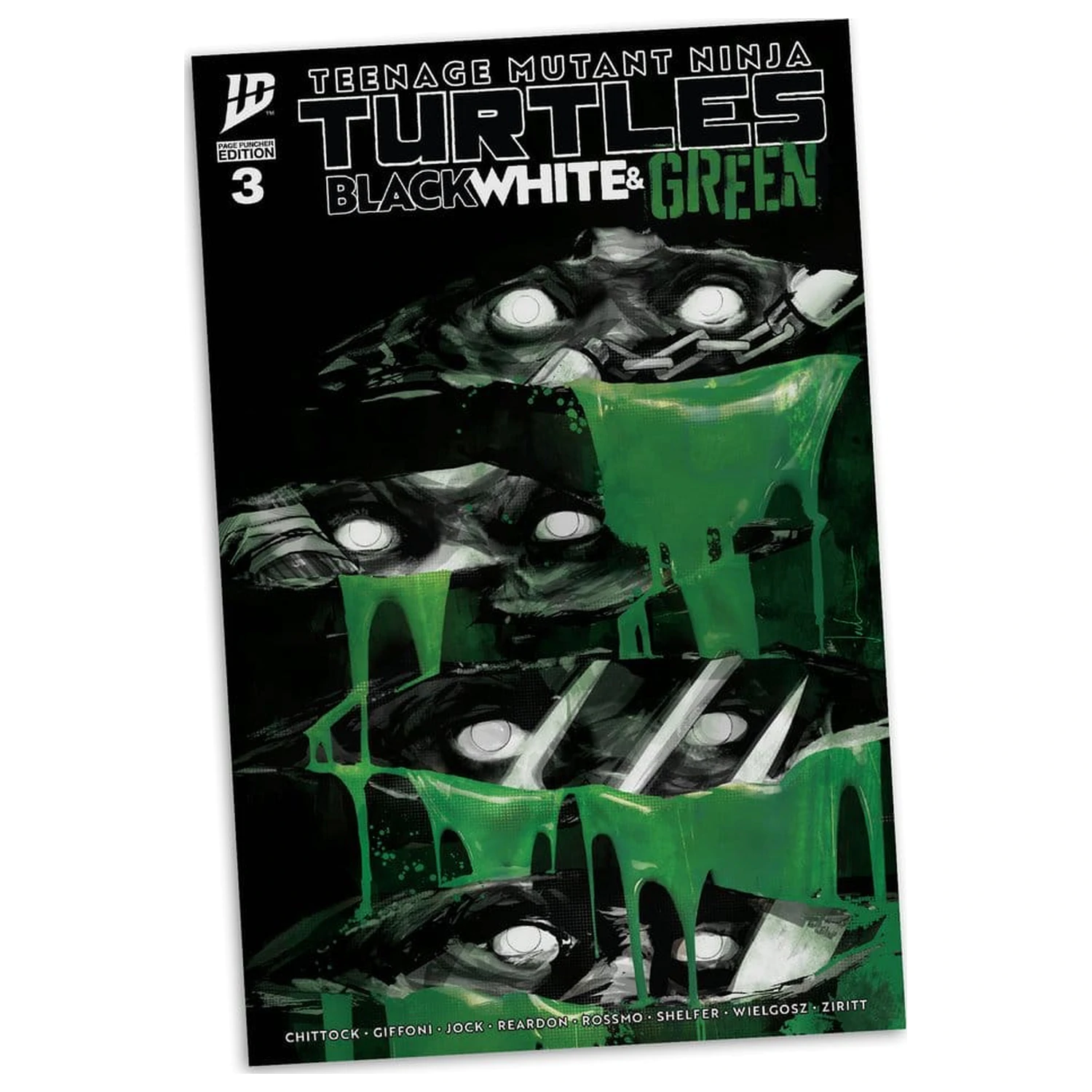 Teenage Mutant Ninja Turtles Page Punchers Action Figure (Black White & Green) (Red Platinum Edition) 13 cm product photo