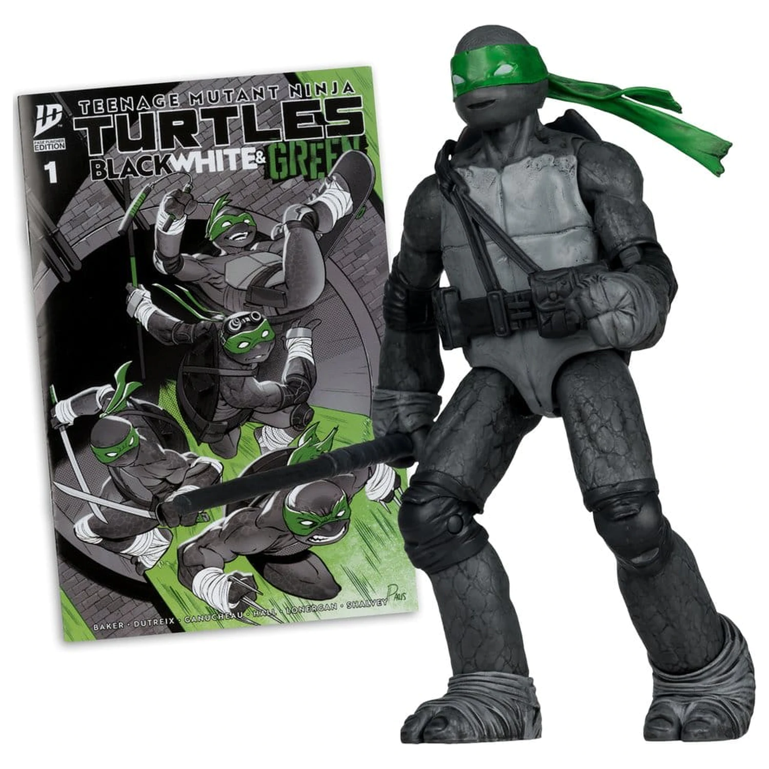 Teenage Mutant Ninja Turtles Page Punchers Action Figure Donatello (Black White & Green ) (Red Platinum Edition) 13 cm product photo