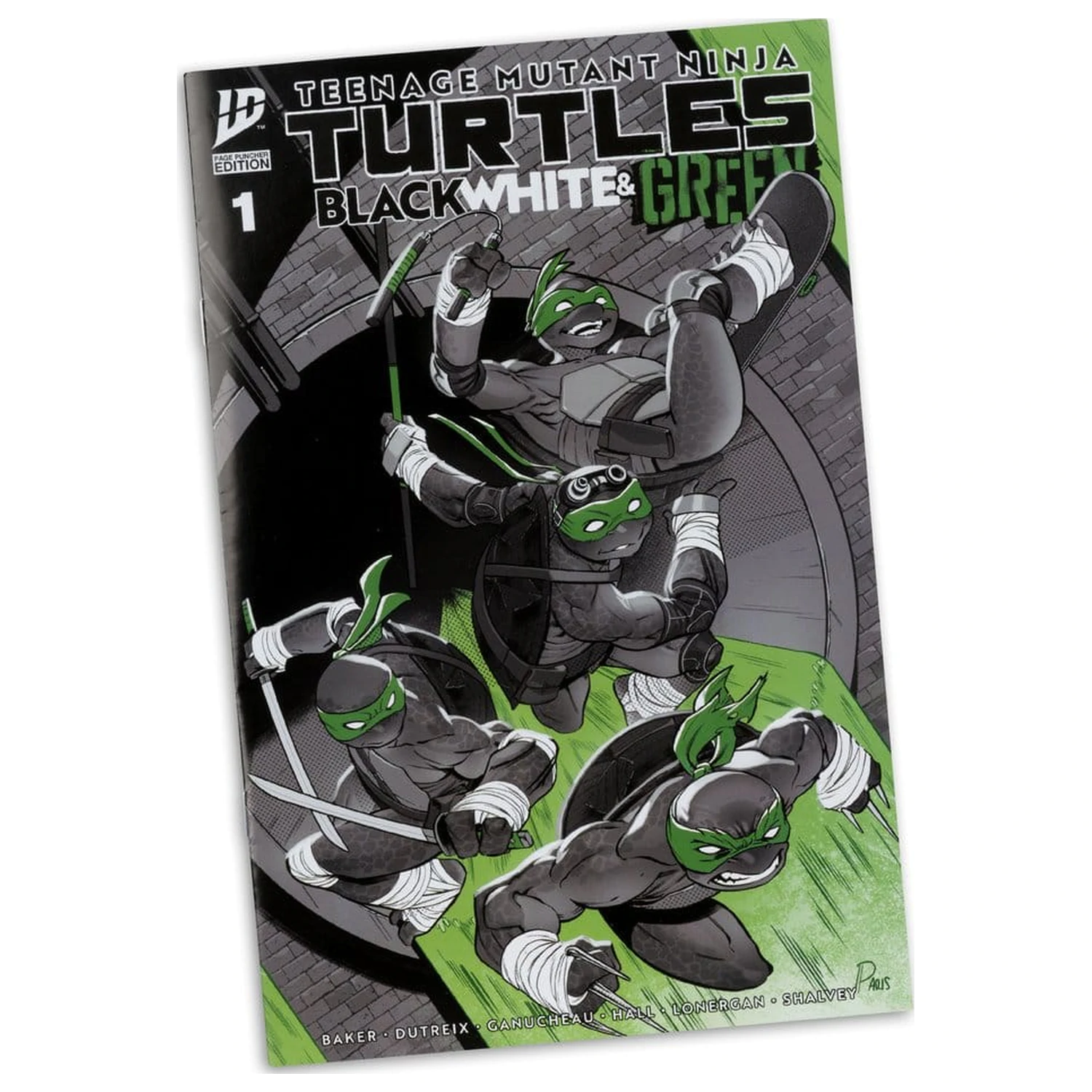 Teenage Mutant Ninja Turtles Page Punchers Action Figure Donatello (Black White & Green ) (Red Platinum Edition) 13 cm product photo
