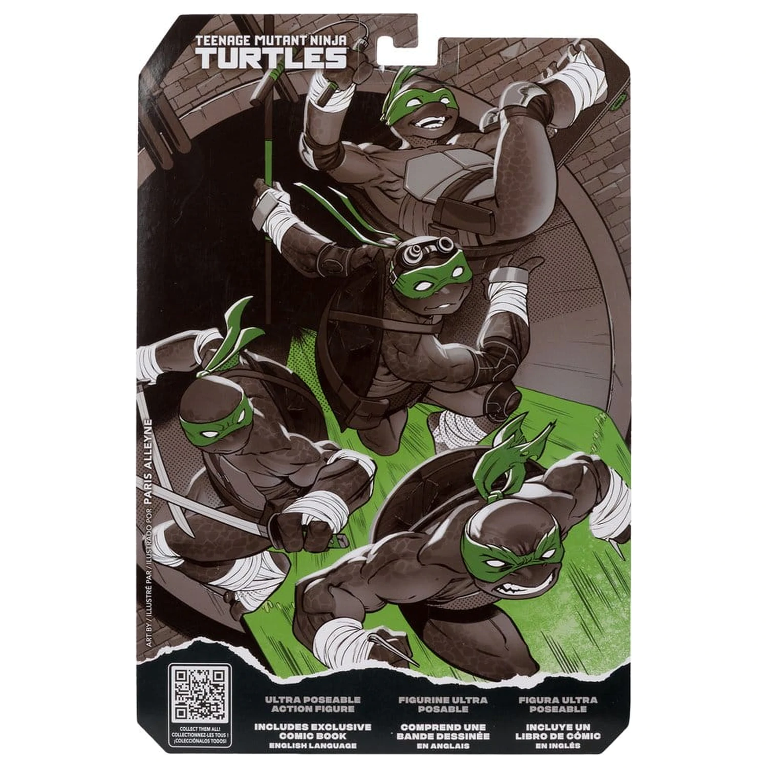 Teenage Mutant Ninja Turtles Page Punchers Action Figure Donatello (Black White & Green ) (Red Platinum Edition) 13 cm product photo