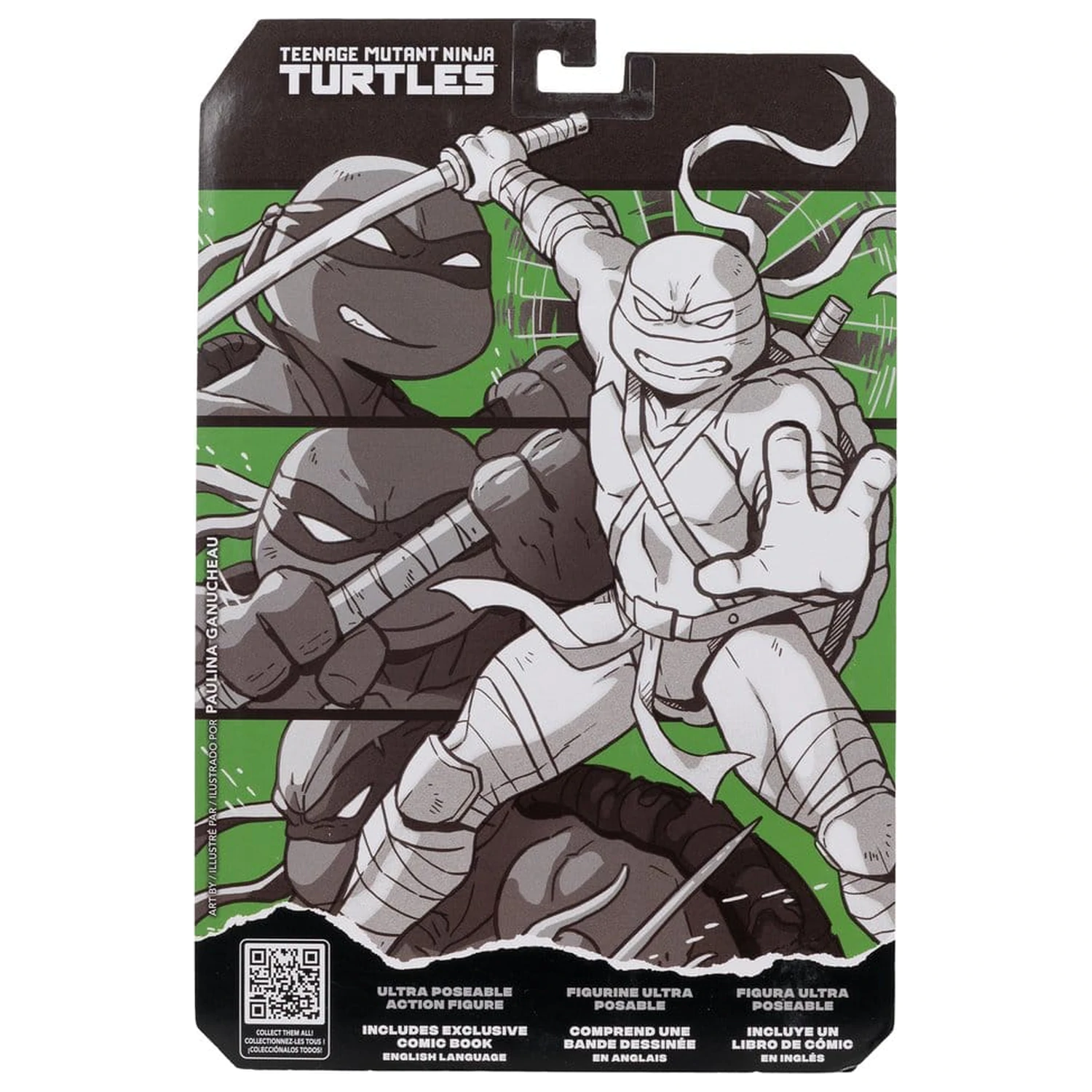 Teenage Mutant Ninja Turtles Page Punchers Action Figure Leonardo (Black White & Green) (Red Platinum Edition) 13 cm product photo