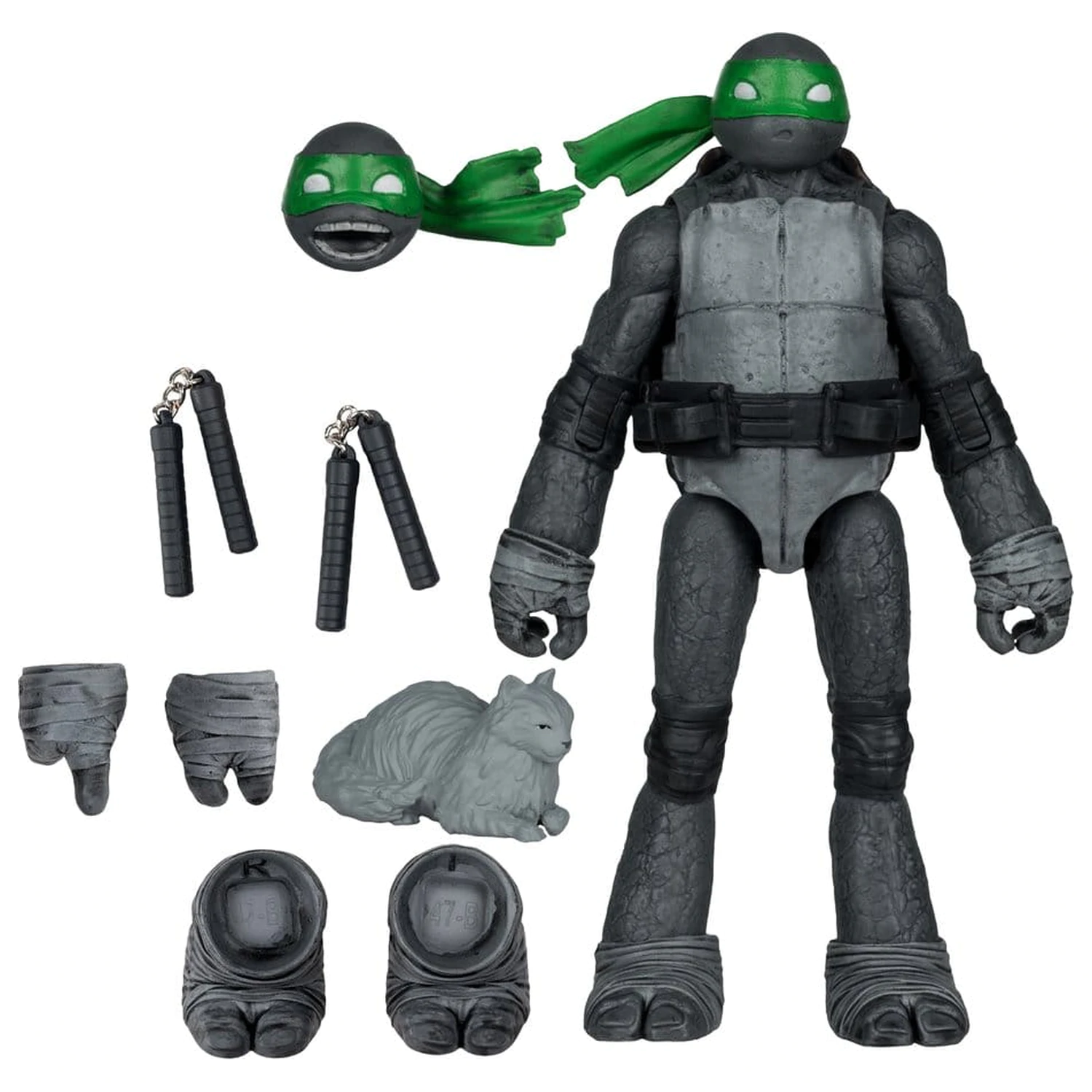Teenage Mutant Ninja Turtles Page Punchers Action Figure Michelangelo (Black White & Green) (Red Platinum Edition) 13 cm product photo