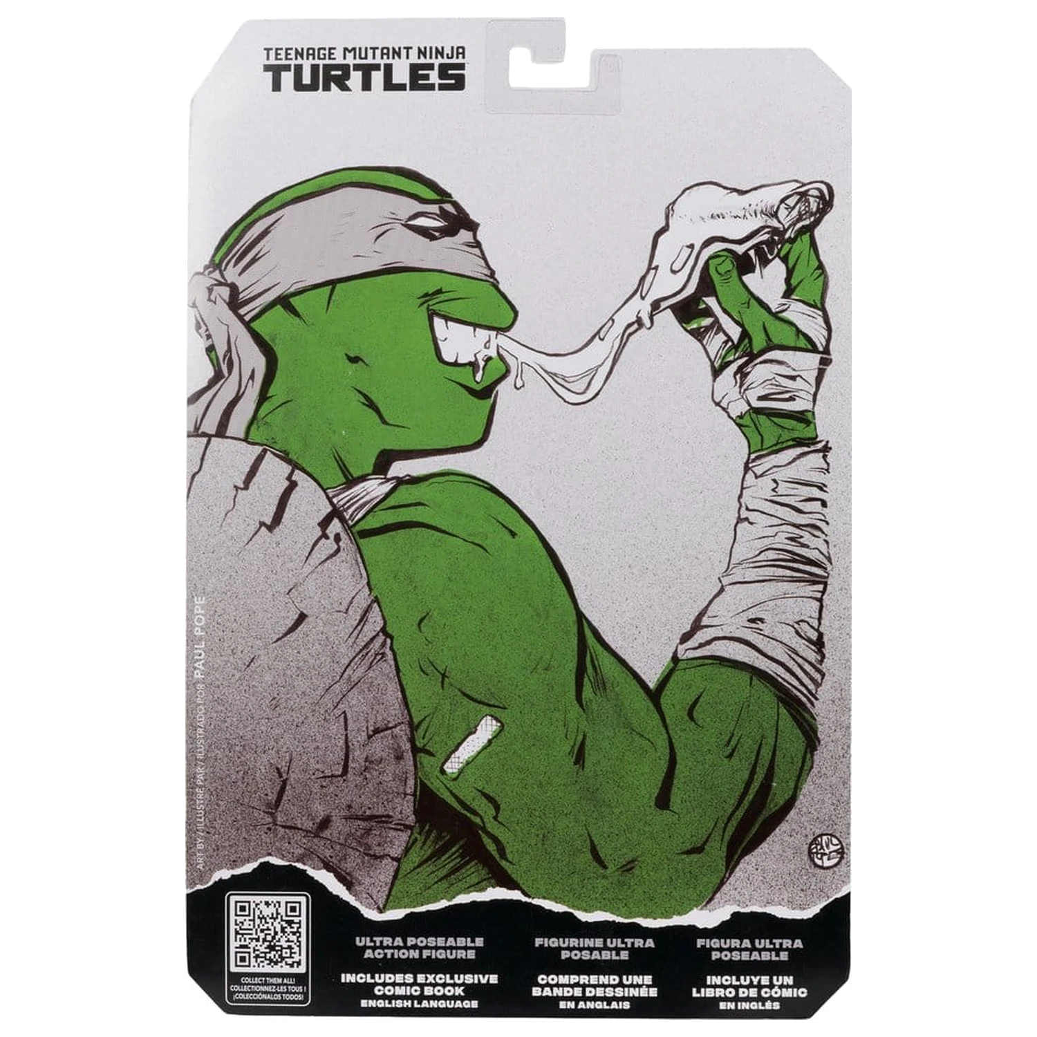 Teenage Mutant Ninja Turtles Page Punchers Action Figure Michelangelo (Black White & Green) (Red Platinum Edition) 13 cm product photo