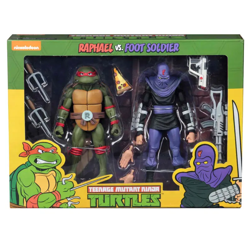 Teenage Mutant Ninja Turtles Raphael and Foot Soldier pack 2 figures 18cm product photo