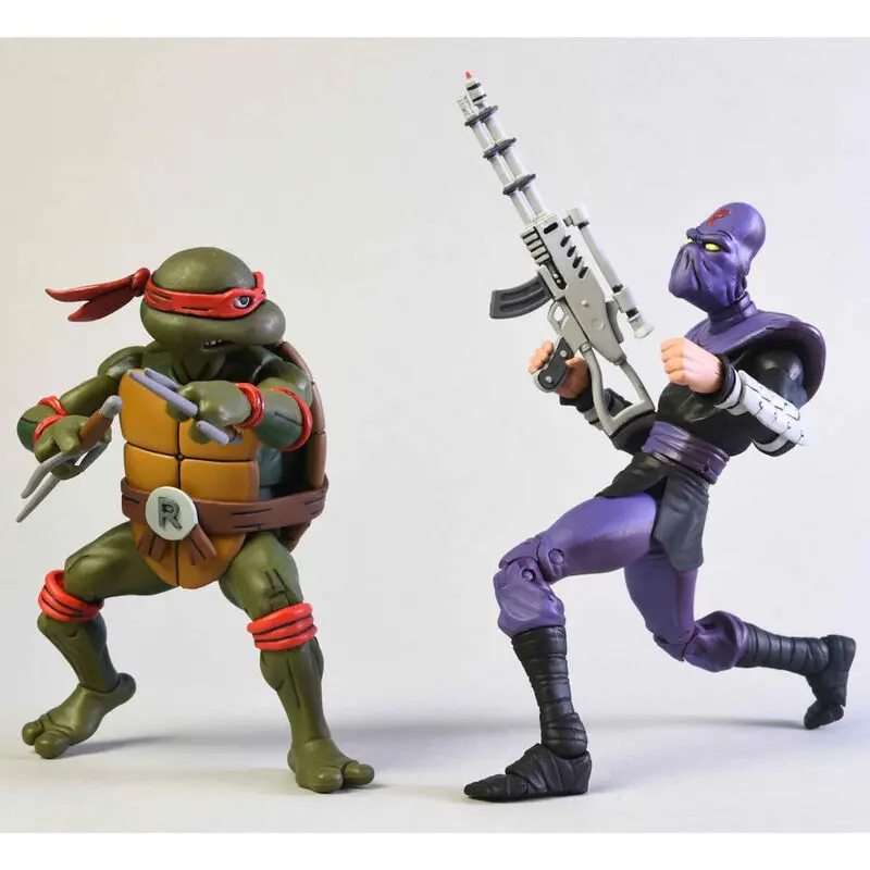 Teenage Mutant Ninja Turtles Raphael and Foot Soldier pack 2 figures 18cm product photo