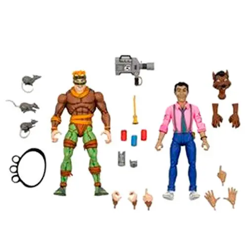 Teenage Mutant Ninja Turtles Rat King and Vernon pack 2 figures 18cm product photo