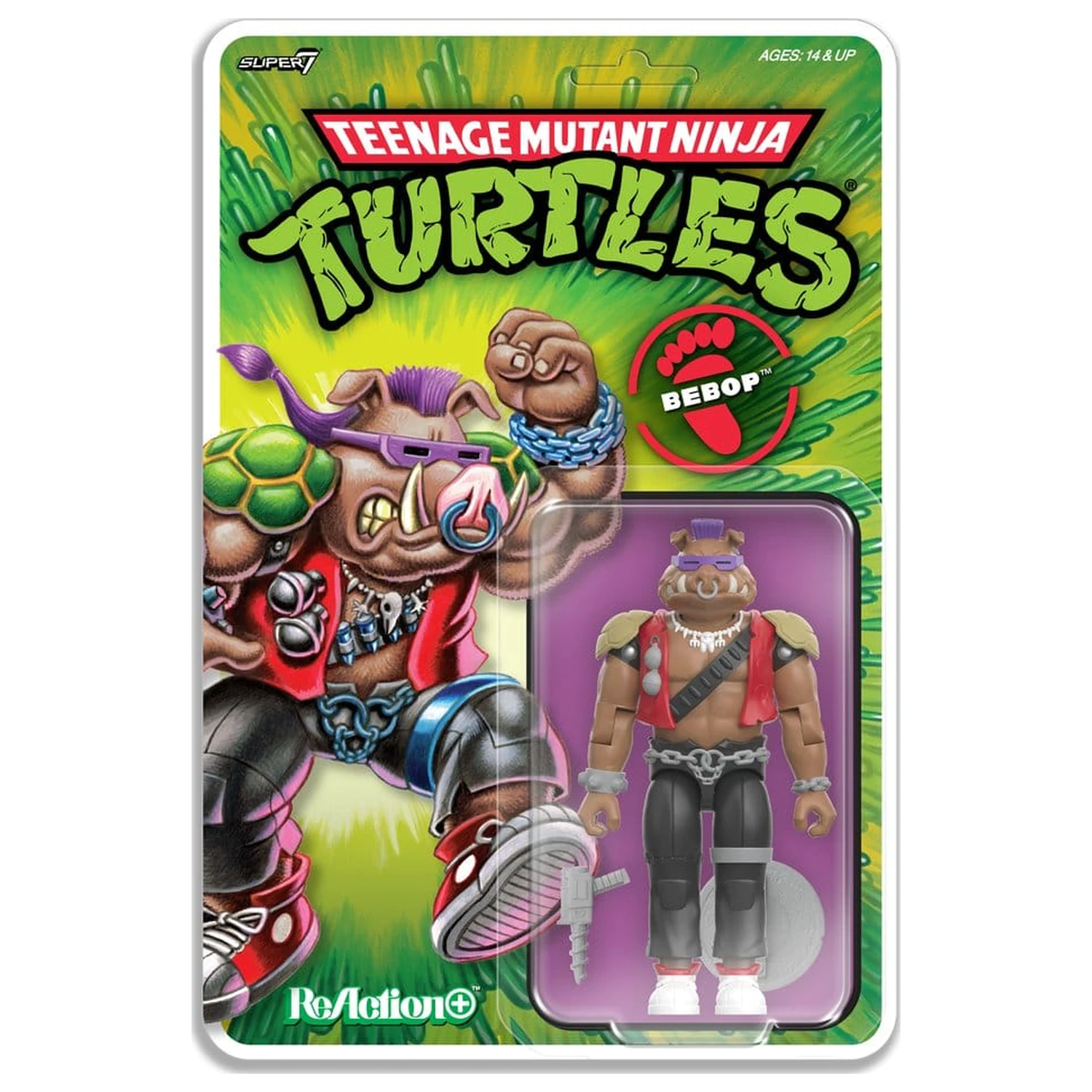Teenage Mutant Ninja Turtles ReAction+ Action Figure Wave 02 Bebop product photo