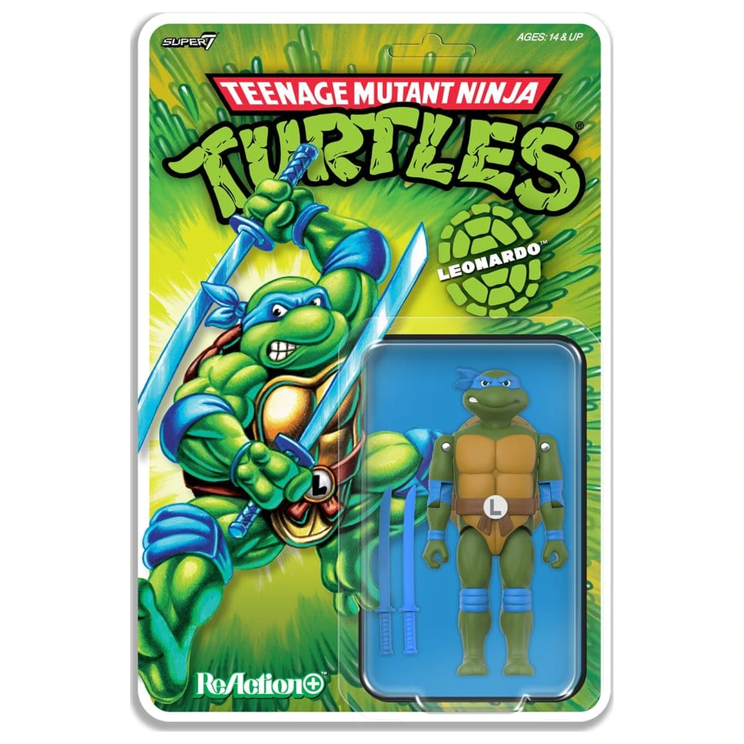 Teenage Mutant Ninja Turtles ReAction+ Action Figure Wave 02 Leonardo product photo