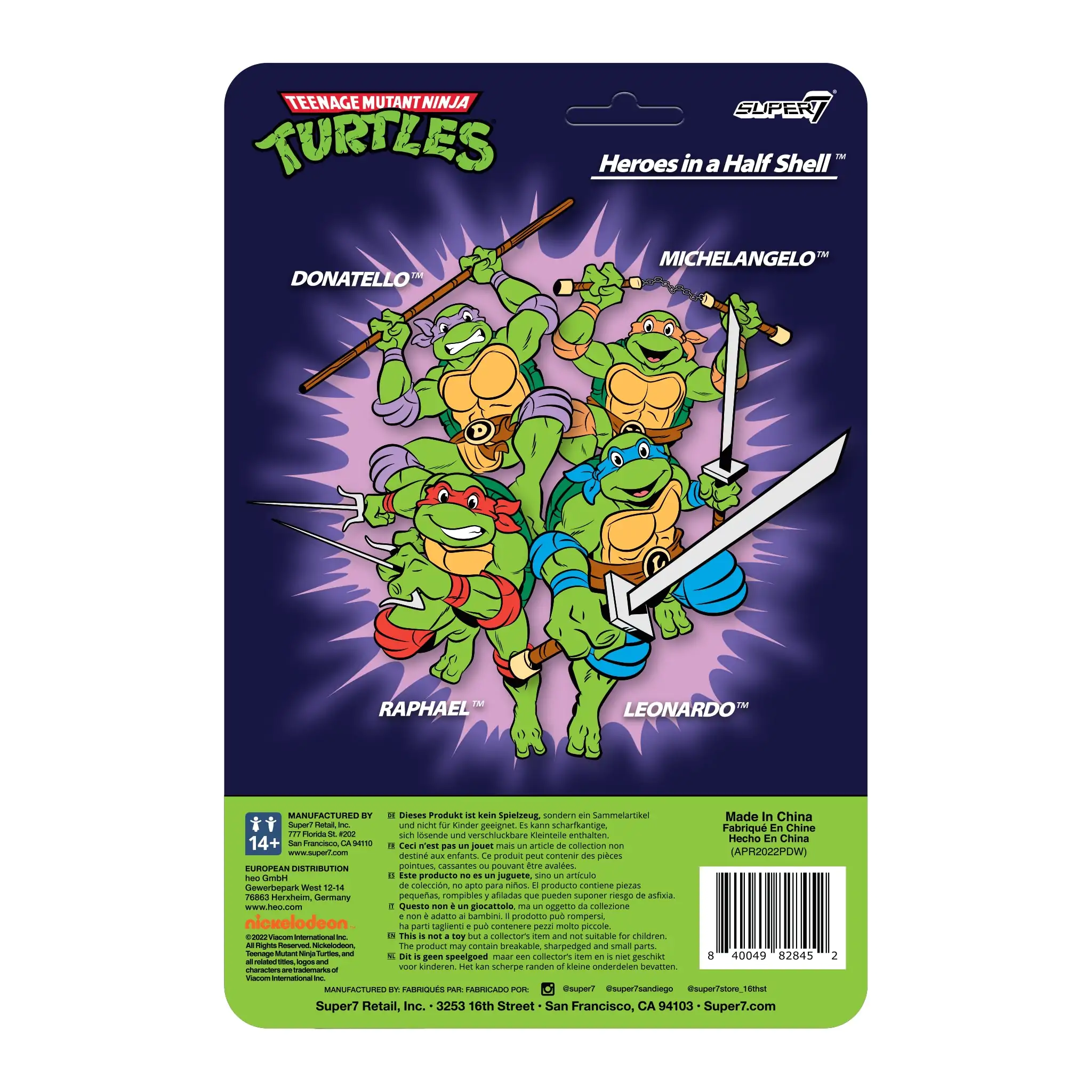 Teenage Mutant Ninja Turtles  ReAction Action Figure Donatello 10 cm termékfotó