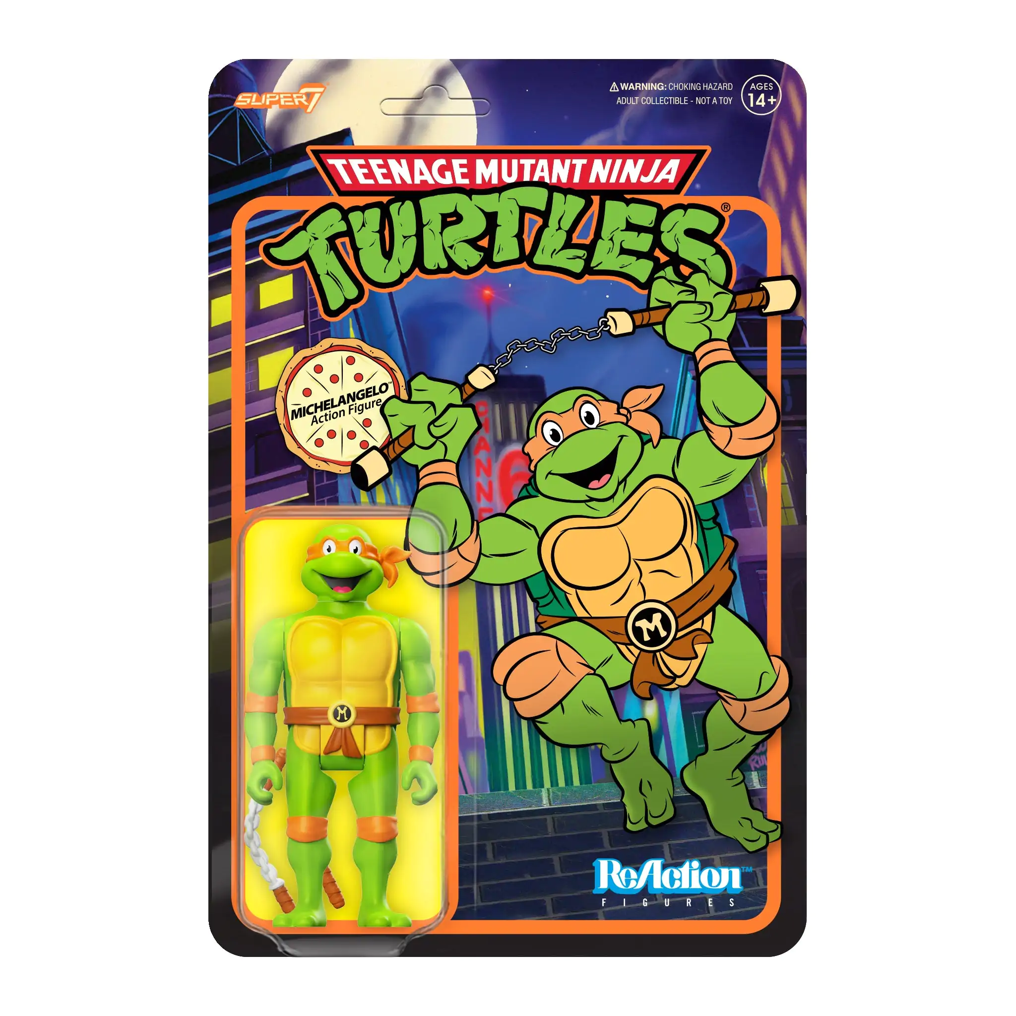 Teenage Mutant Ninja Turtles  ReAction Action Figure Michelangelo 10 cm termékfotó