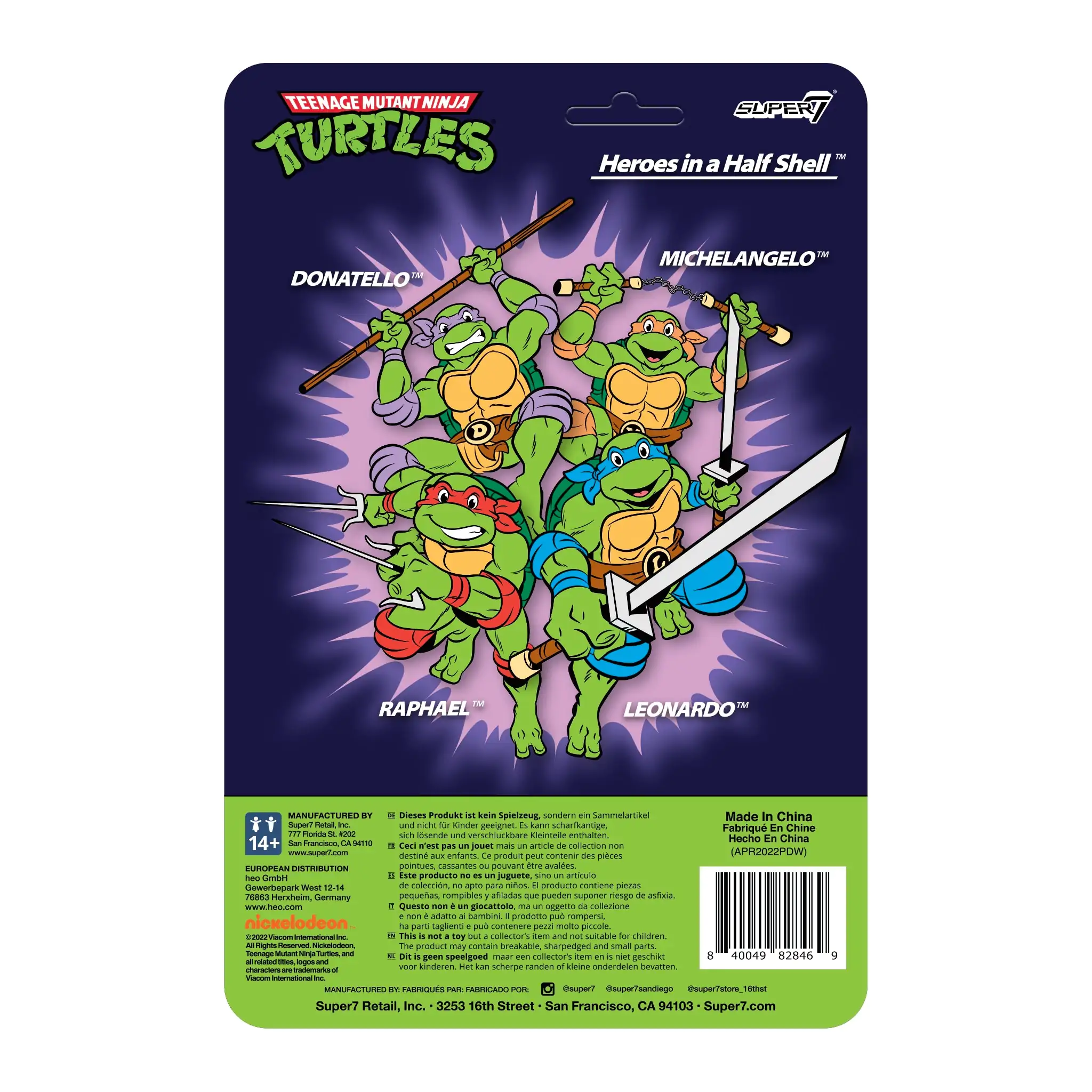 Teenage Mutant Ninja Turtles  ReAction Action Figure Michelangelo 10 cm termékfotó