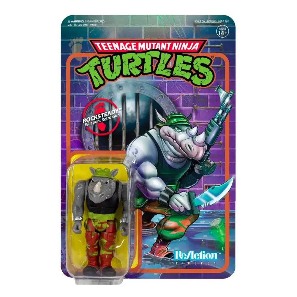 Teenage Mutant Ninja Turtles ReAction Action Figure Rocksteady 10 cm product photo