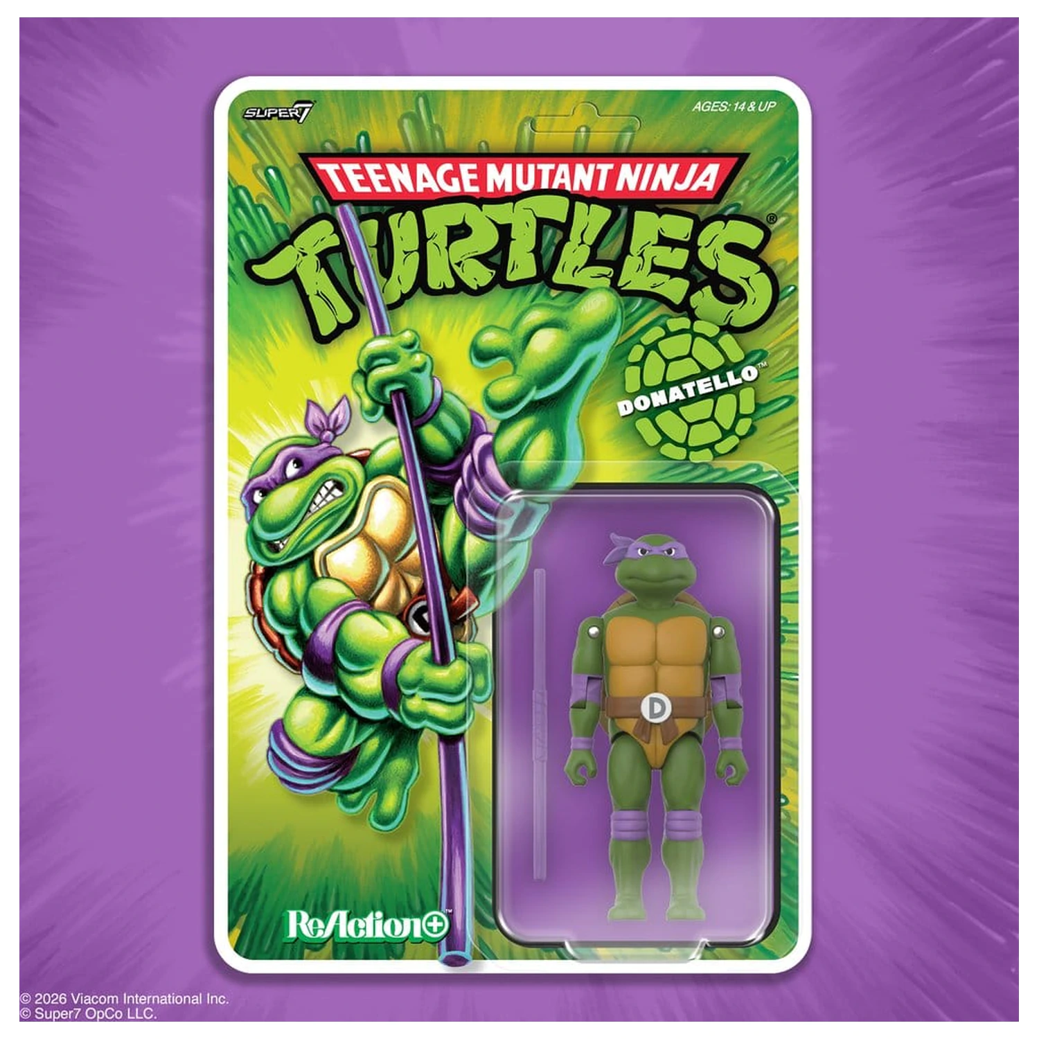 Teenage Mutant Ninja Turtles ReAction+ Action Figure Wave 01 Donatello product photo