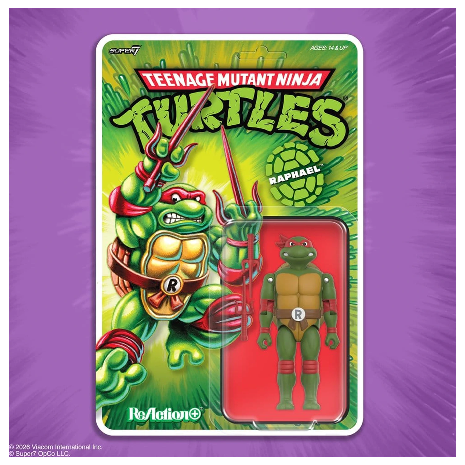 Teenage Mutant Ninja Turtles ReAction+ Action Figure Wave 01 Raphael product photo
