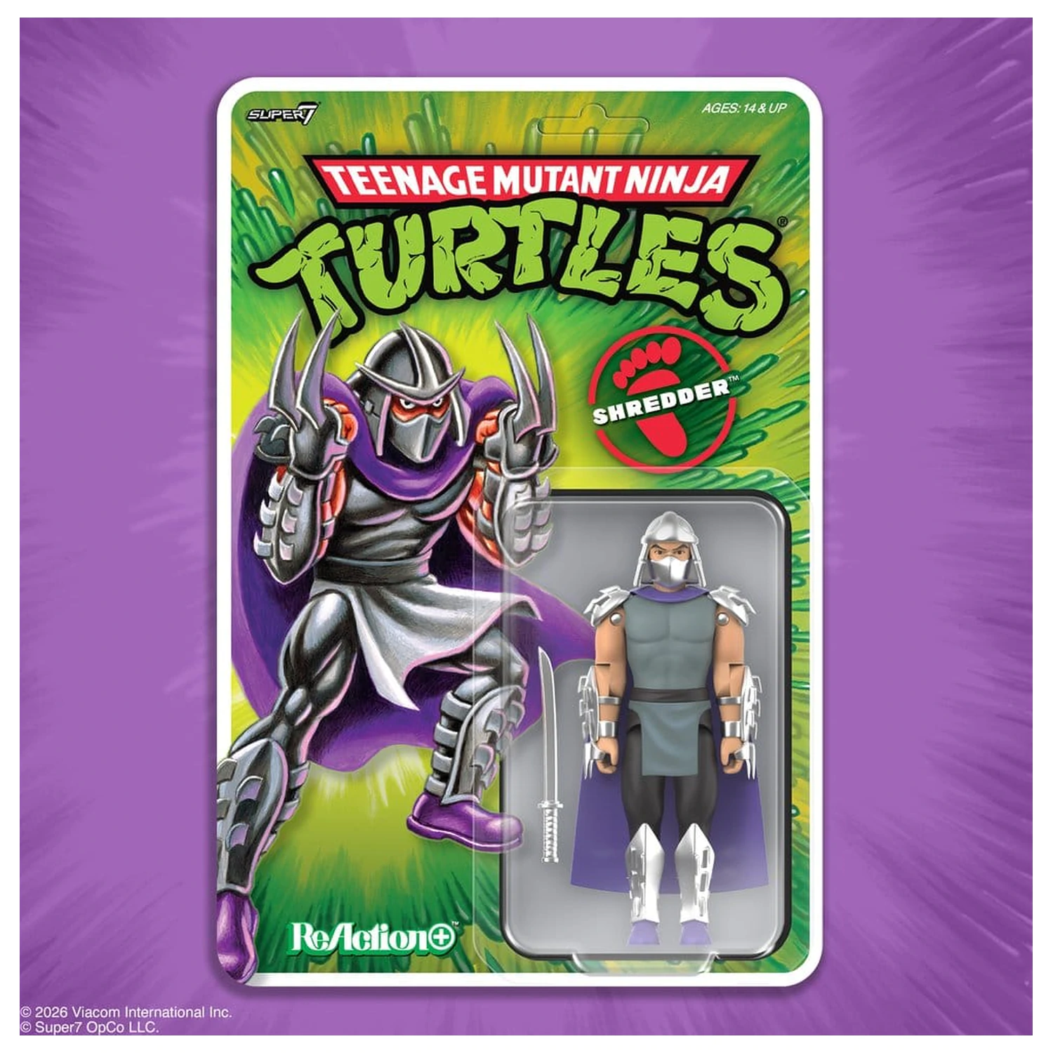 Teenage Mutant Ninja Turtles ReAction+ Action Figure Wave 01 Shredder product photo