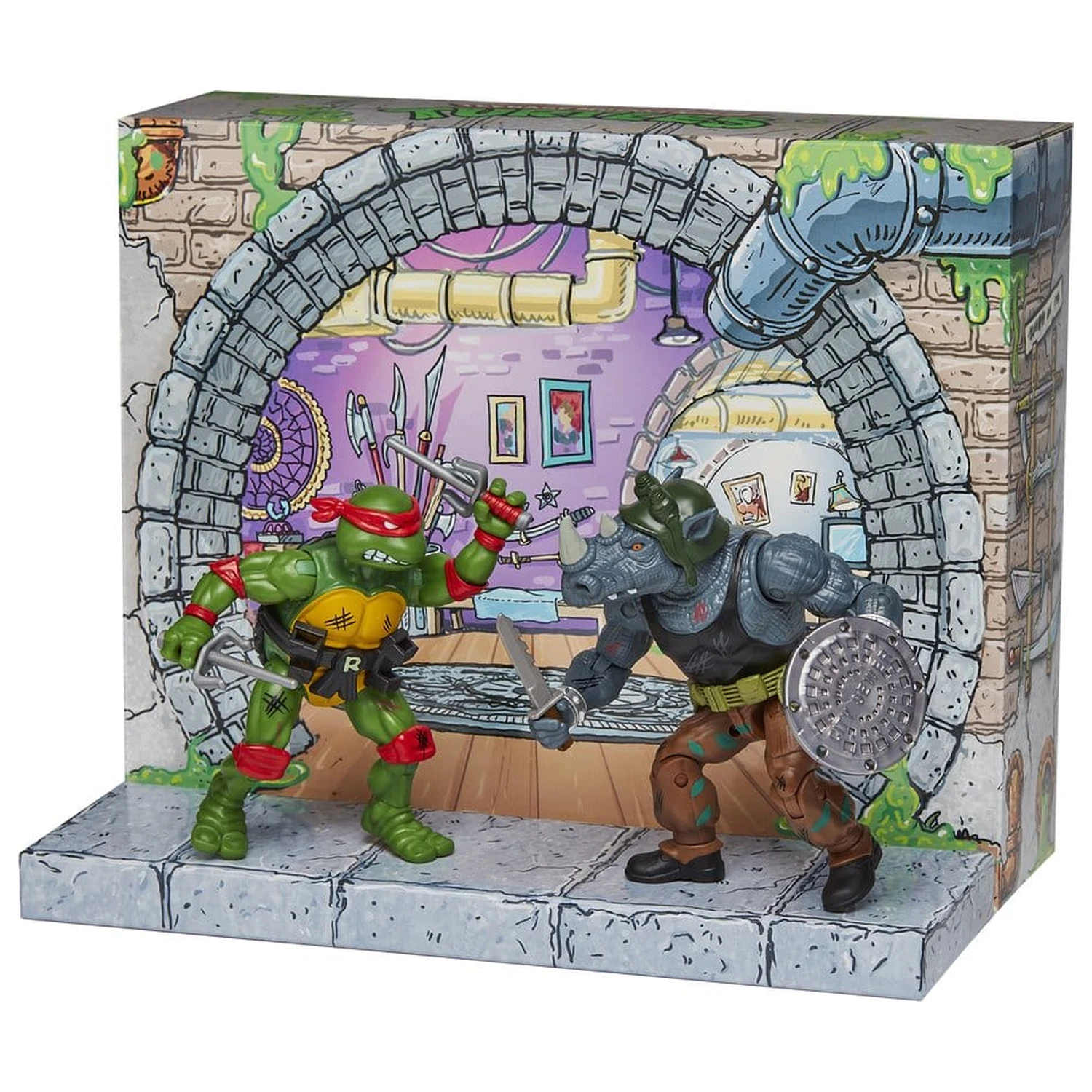 Teenage Mutant Ninja Turtles: Remastered Action Figures Raphael vs. Rocksteady product photo