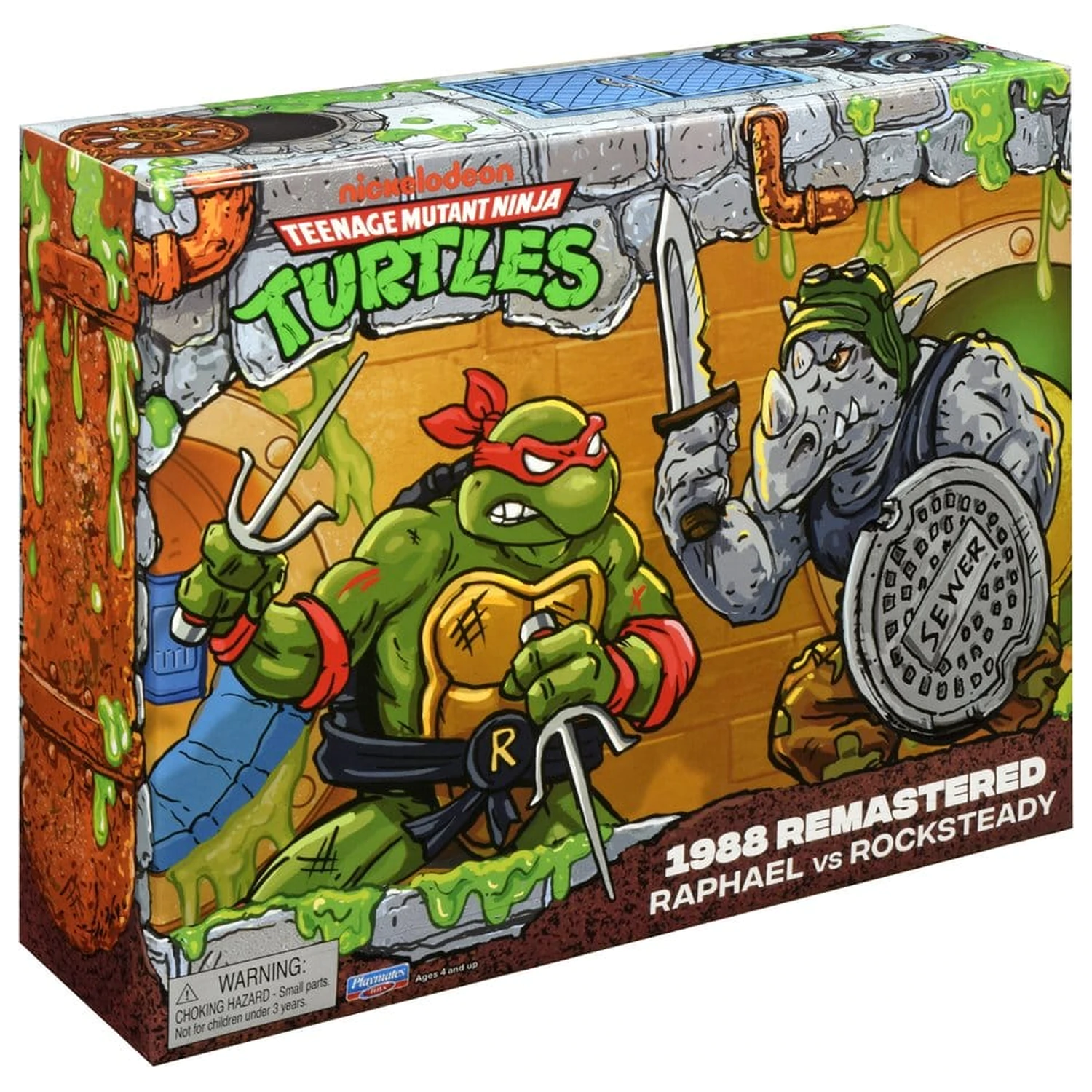 Teenage Mutant Ninja Turtles: Remastered Action Figures Raphael vs. Rocksteady product photo