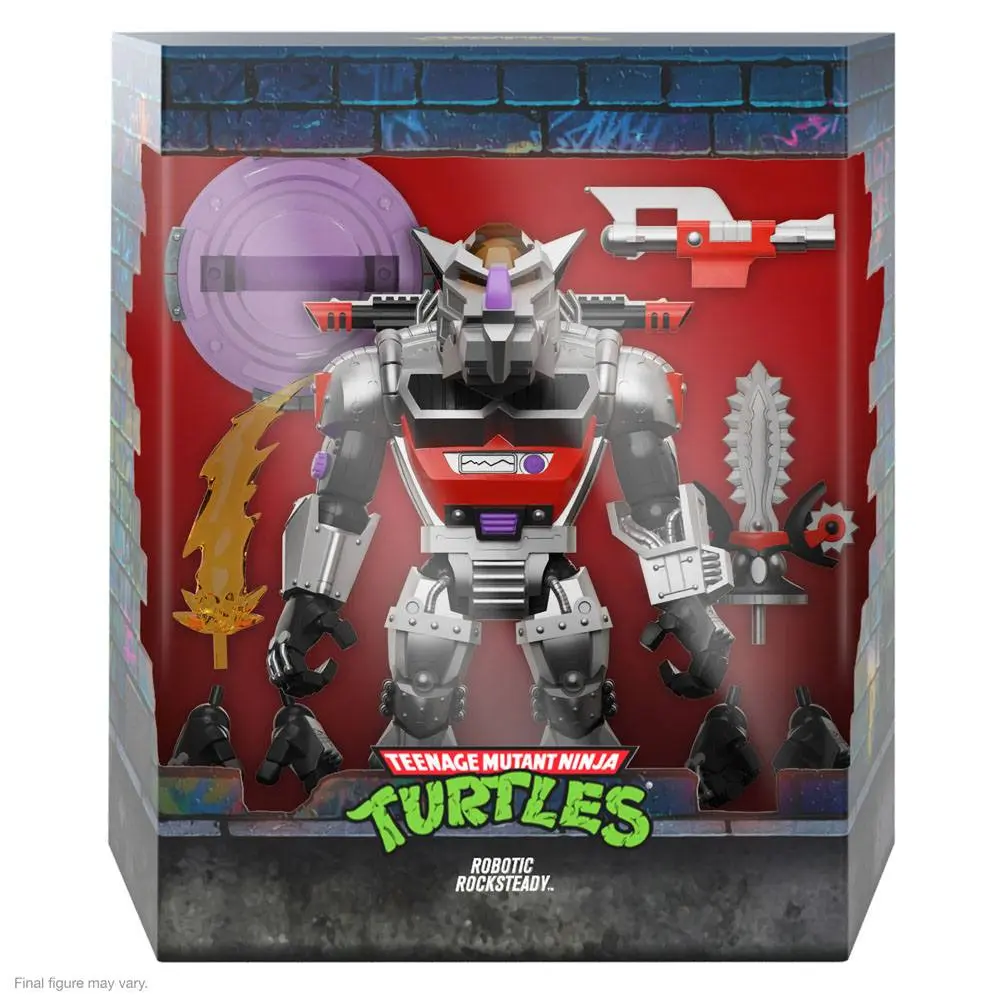 Teenage Mutant Ninja Turtles Ultimates Action Figure Robot Rocksteady 20 cm termékfotó