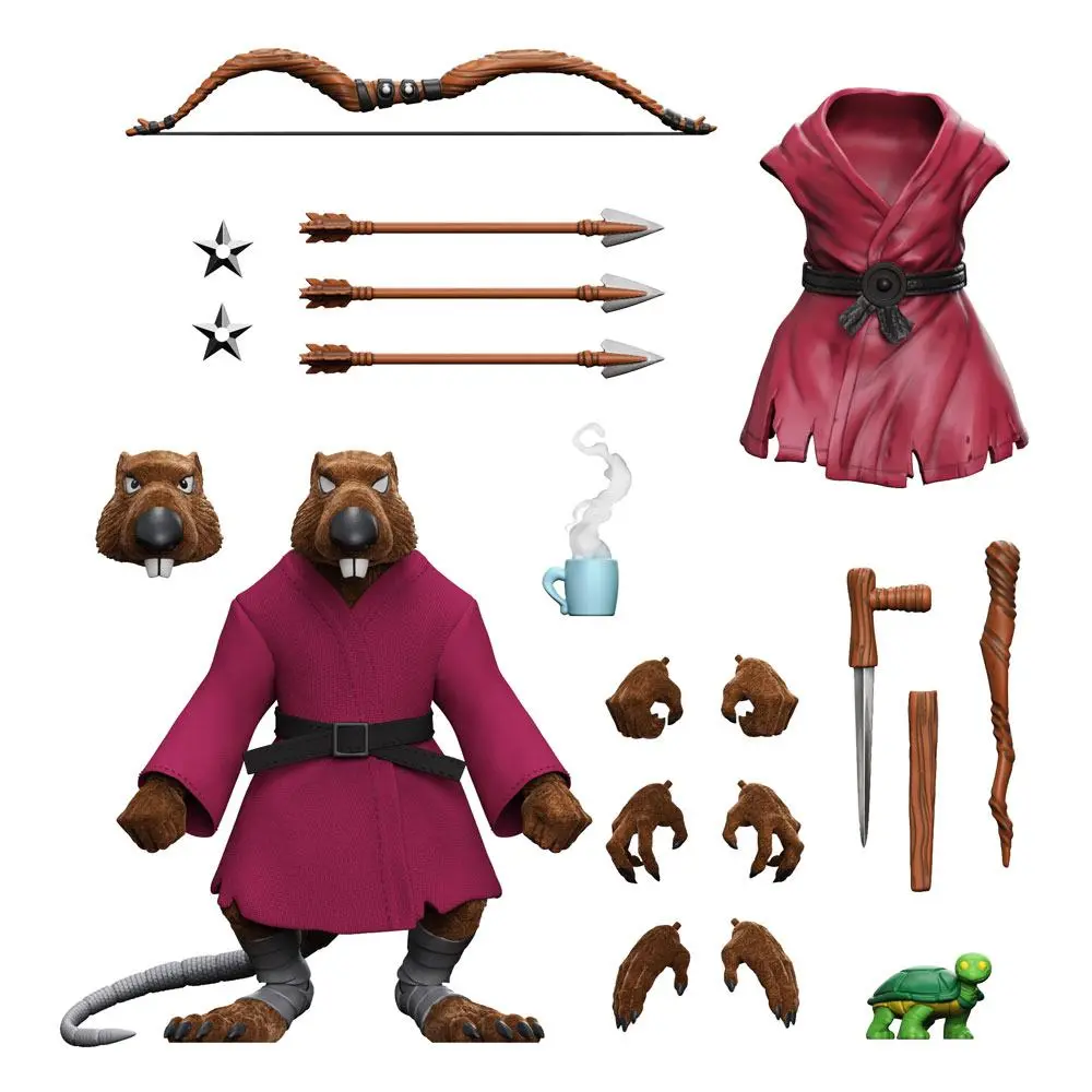 Teenage Mutant Ninja Turtles Ultimates Action Figure Splinter (Flocked) 18 cm termékfotó