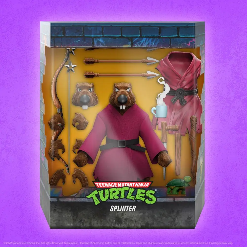 Teenage Mutant Ninja Turtles Ultimates Action Figure Splinter (Flocked) 18 cm termékfotó