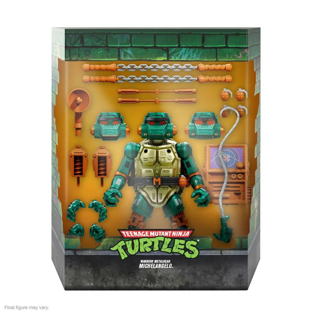 Teenage Mutant Ninja Turtles Ultimates Action Figure Warrior Metalhead Michelangelo 18 cm termékfotó