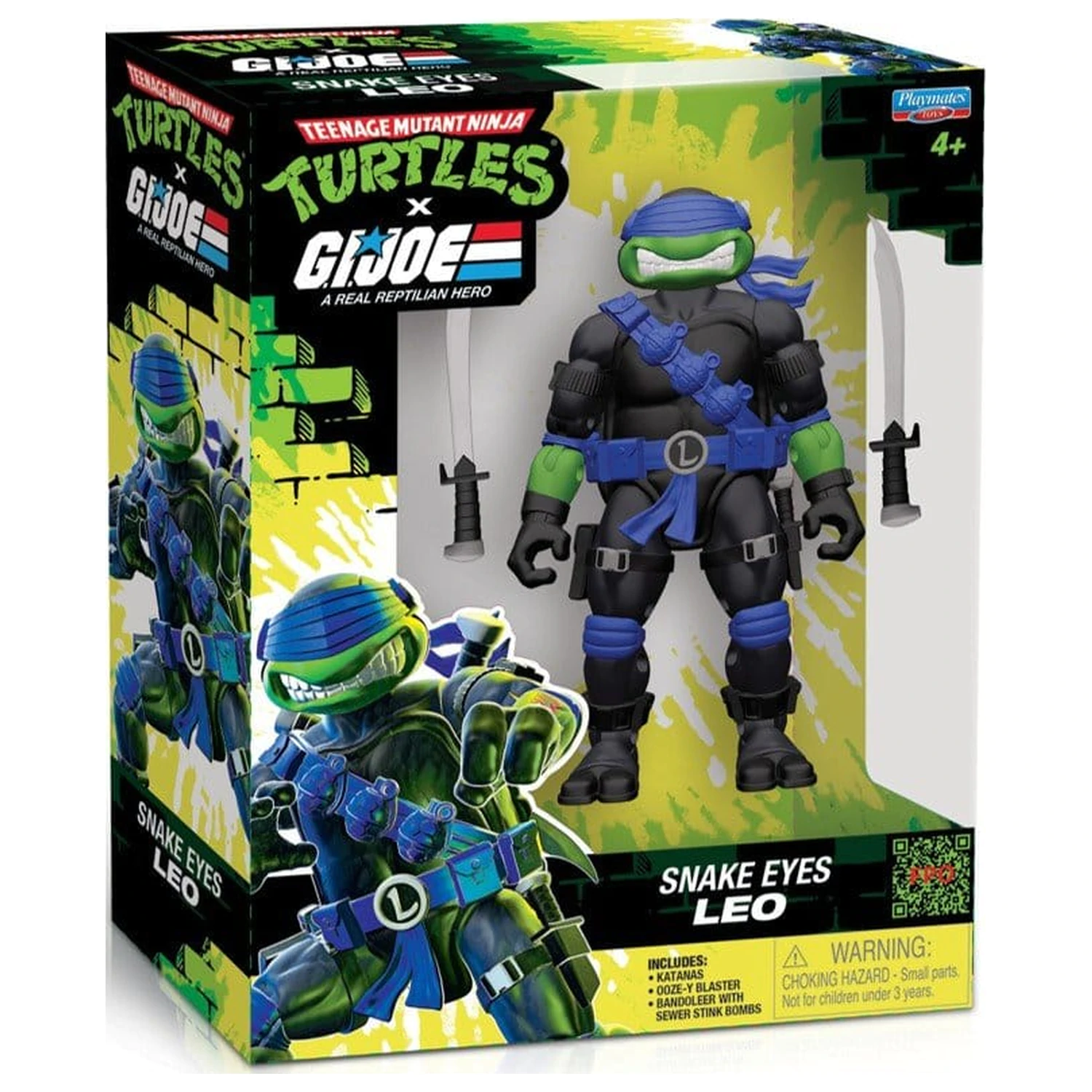 Teenage Mutant Ninja Turtles x G.I. Joe Crossover Classics Action Figure Leonardo x Snake Eyes 12 cm product photo
